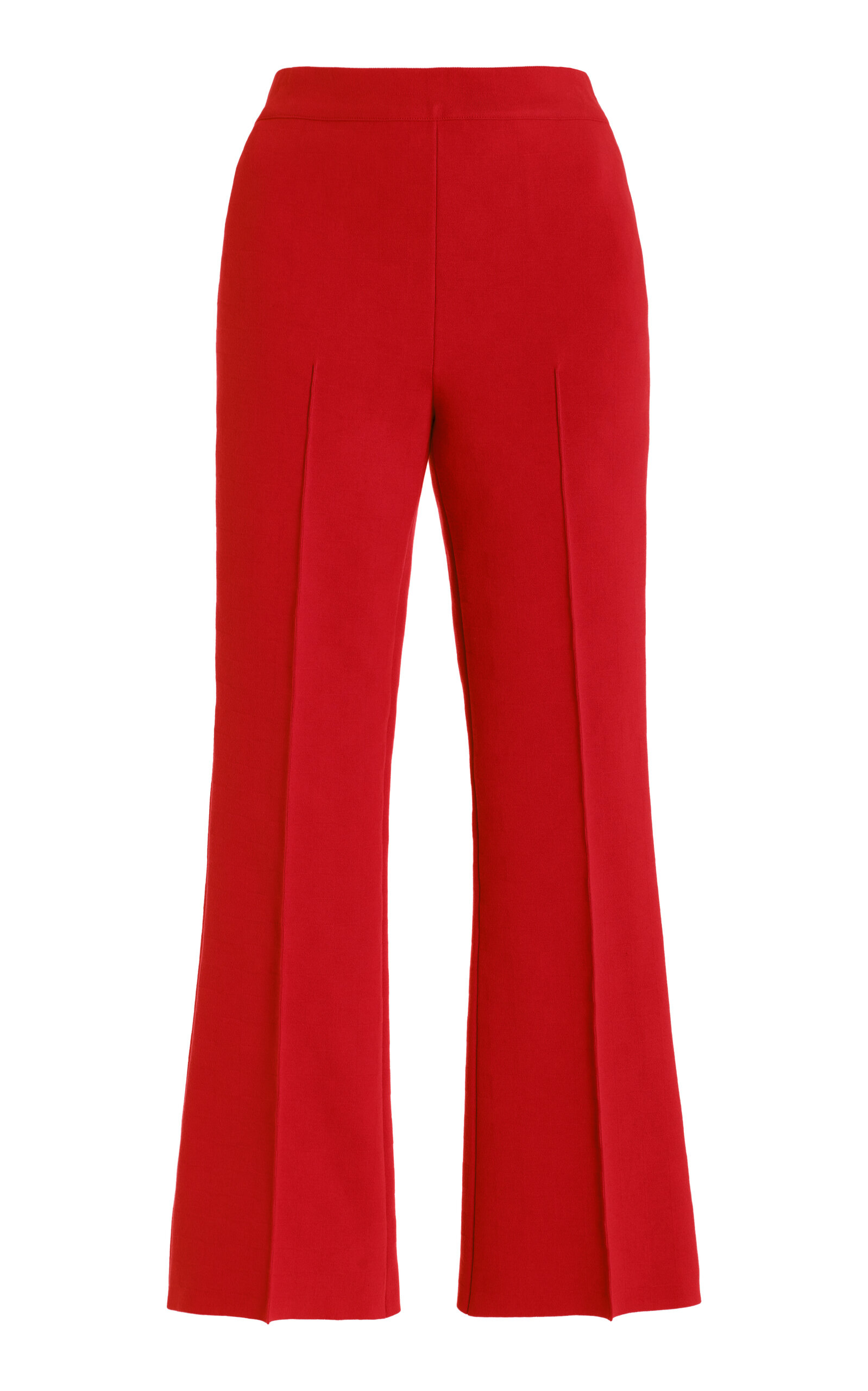 High Sport Long Kick Cotton-blend Straight-leg Pants In Red