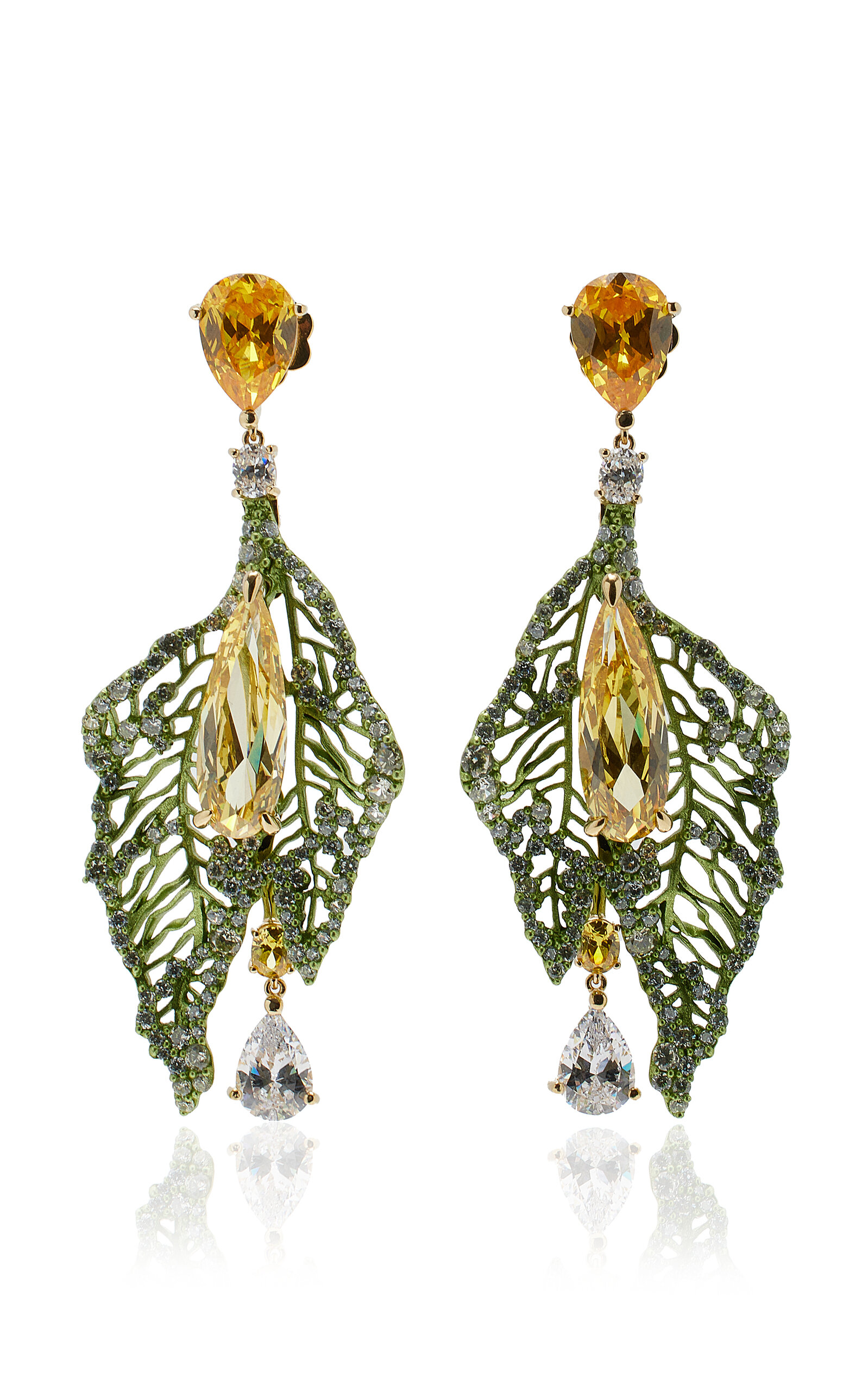 Anabela Chan 18k Gold Vermeil Canary Atlantis Multi-stone Earrings In Yellow