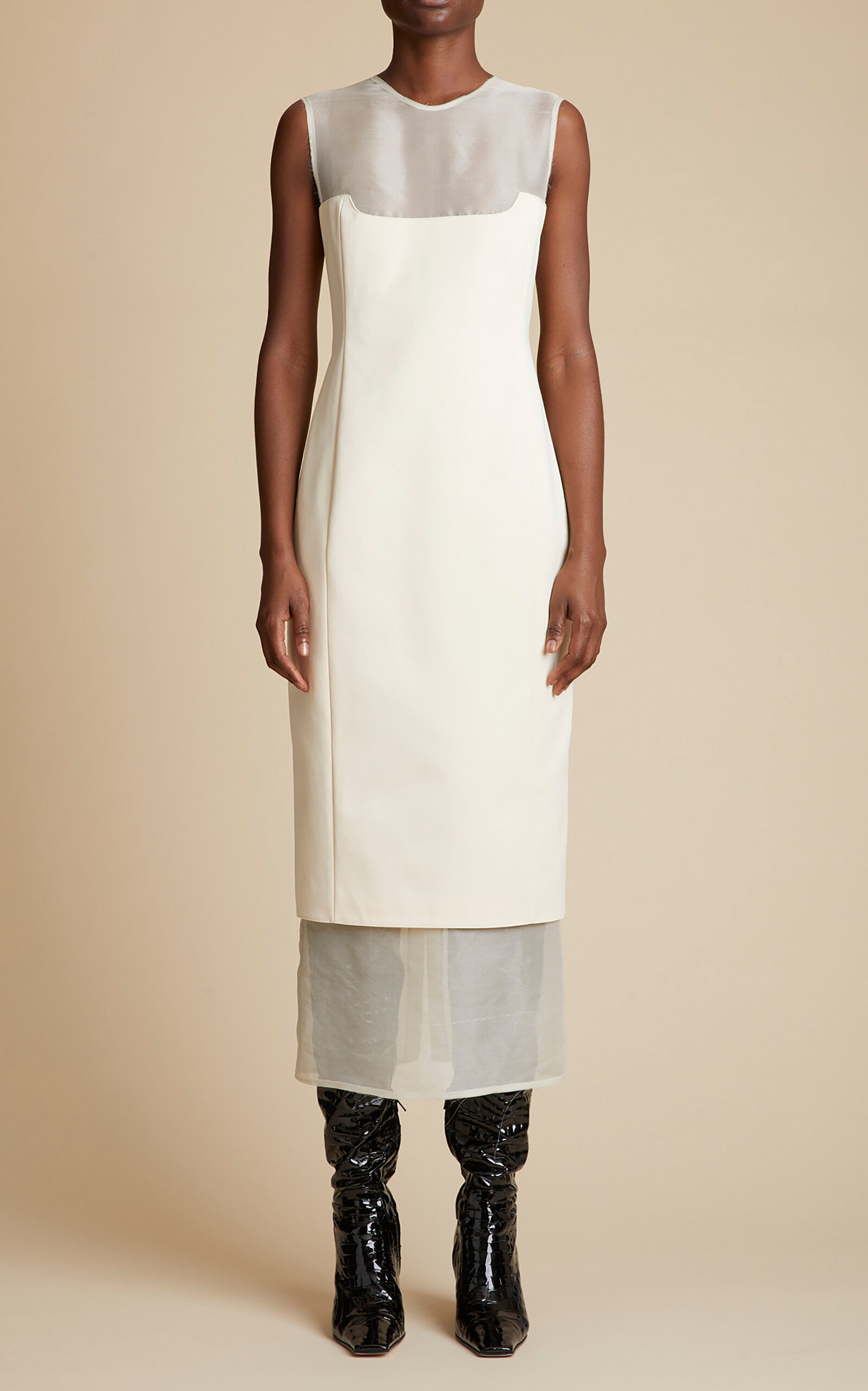 ivory slip dress midi Midi Slip Dress + Ivory Bouquet – HARK + HAMMER main image 1