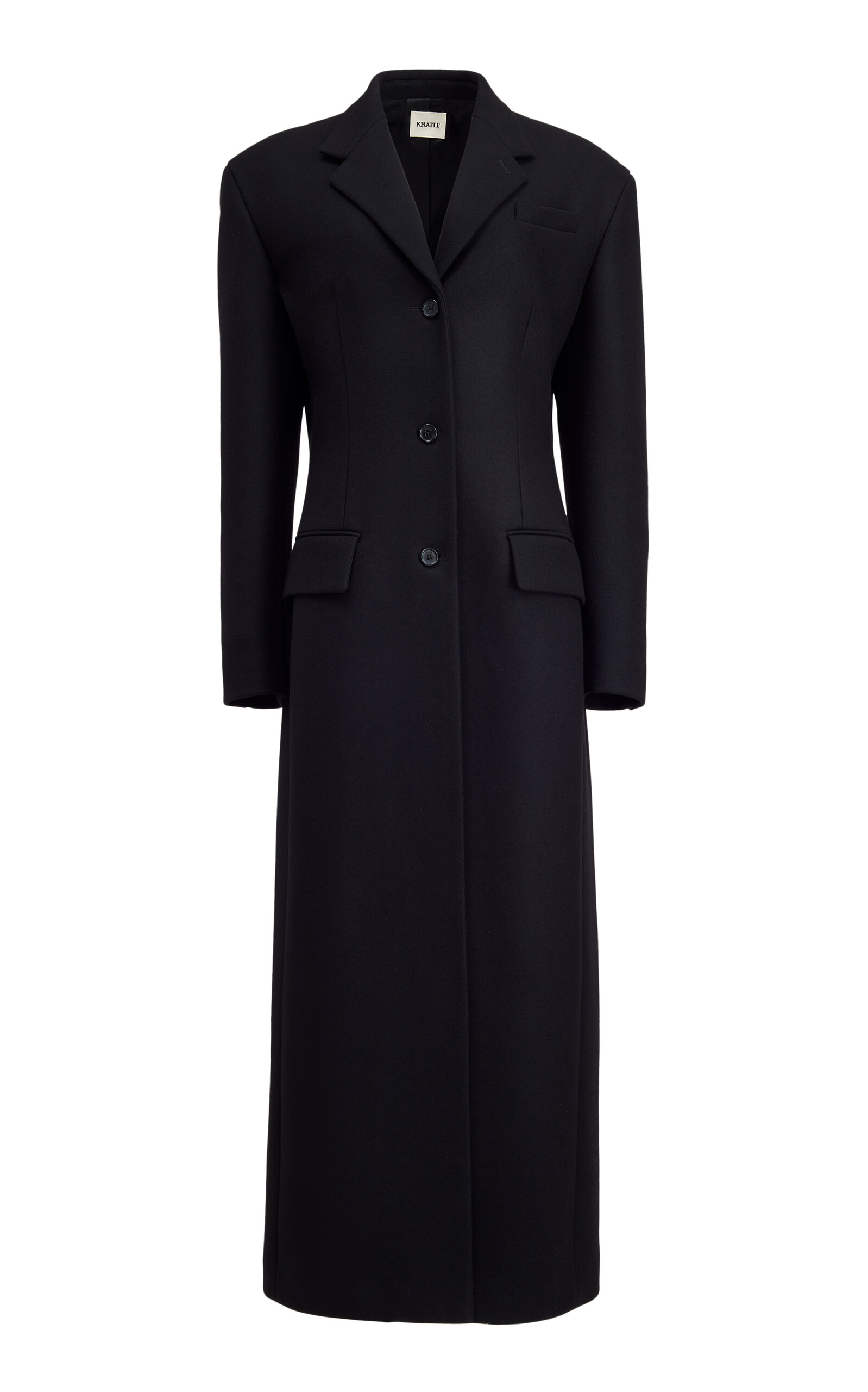 Khaite Bontin Wool Coat In Black | ModeSens