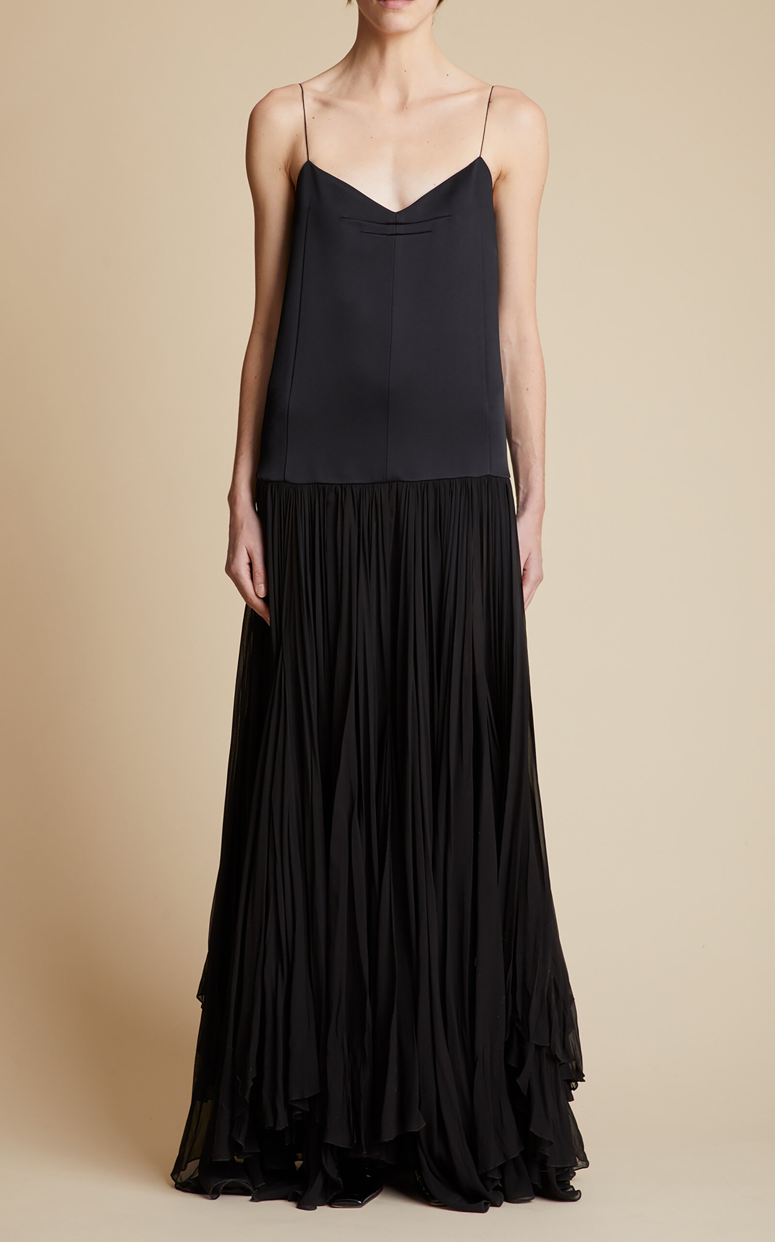 Khaite Women's Zeke Pleated Maxi Dress In Black | ModeSens Khaite Women's Zeke Pleated Maxi Dress In Black | ModeSens