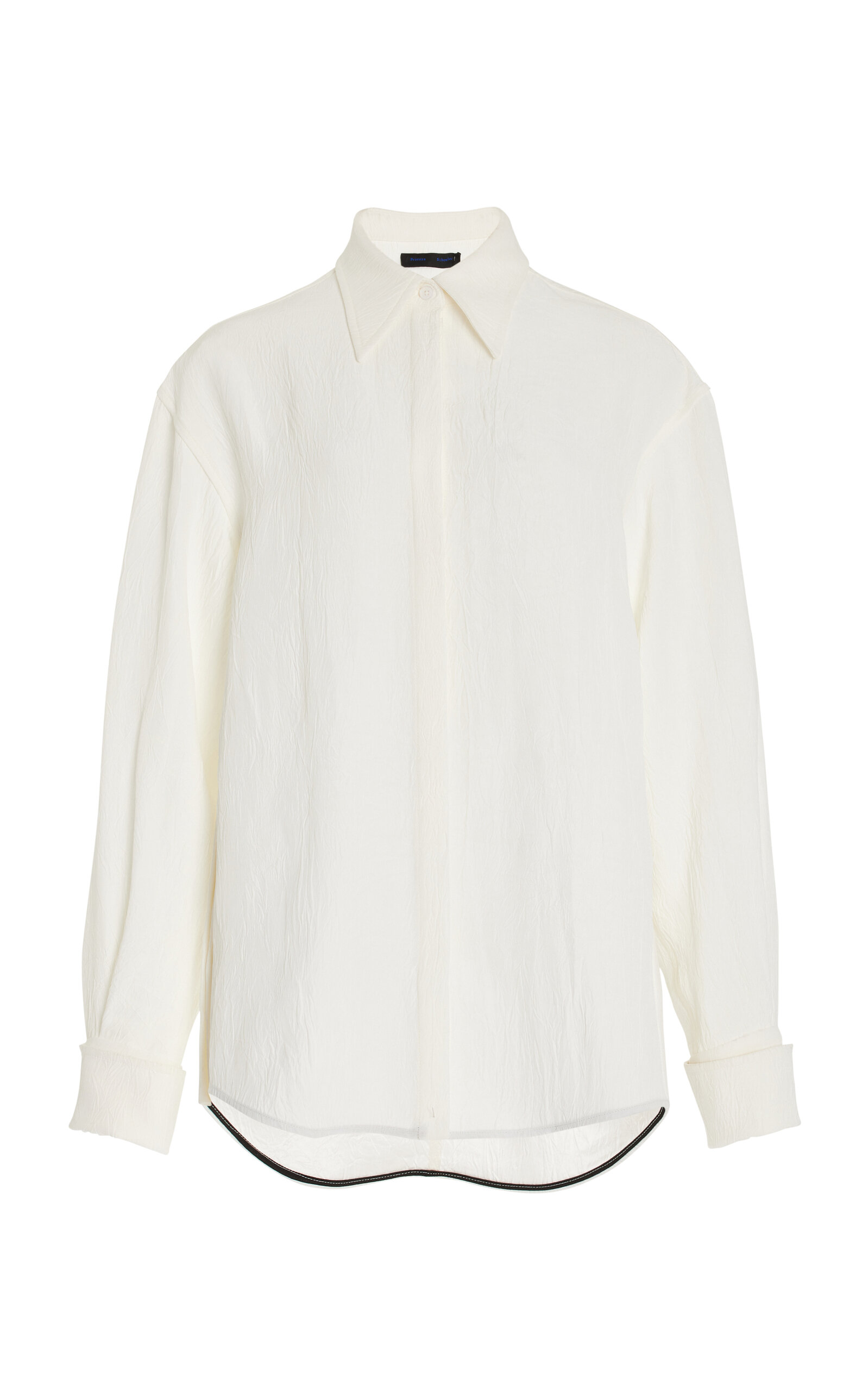 Shop Proenza Schouler Oversized Crushed Matte-satin Shirt In White