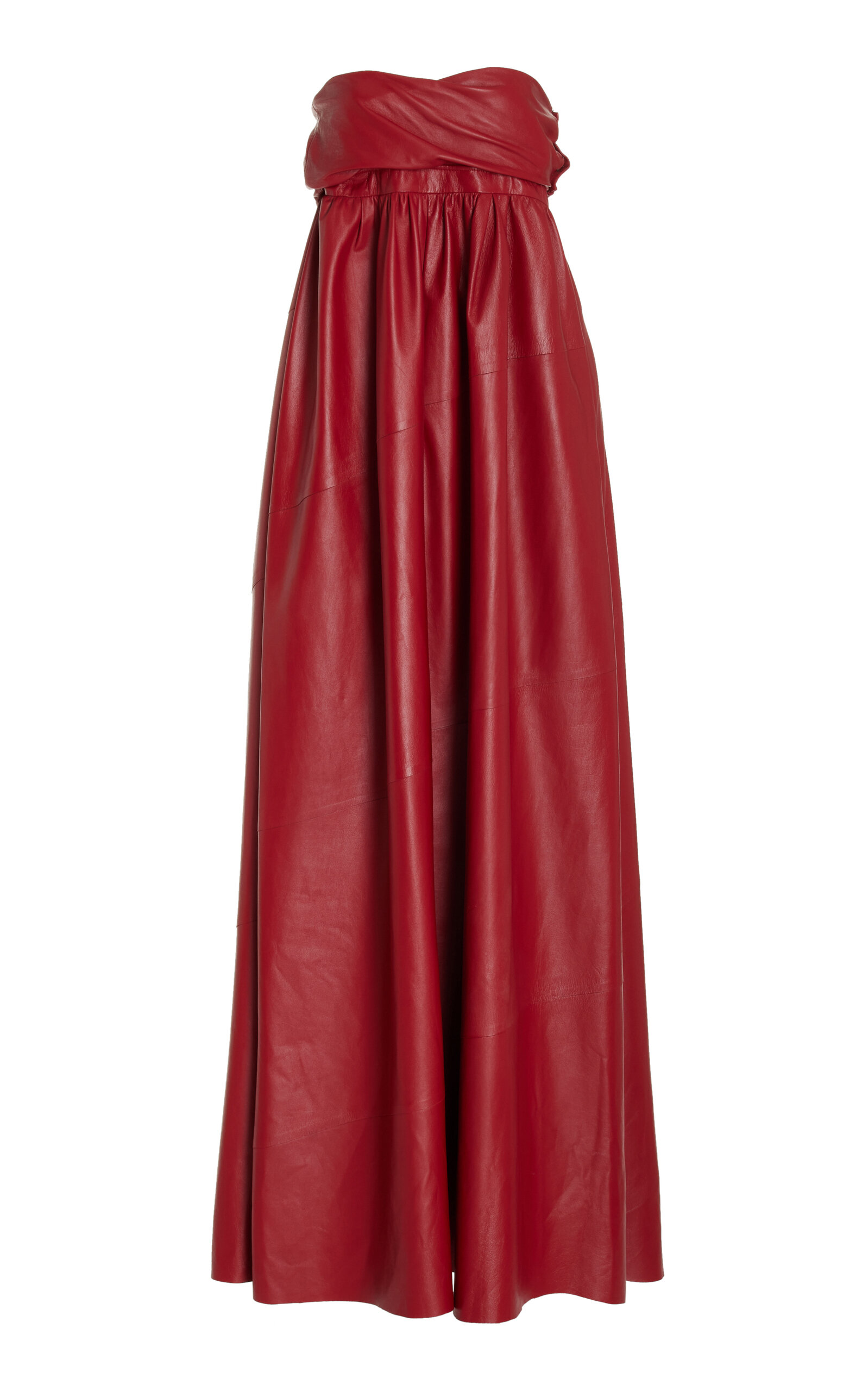 Proenza Schouler Leather Maxi Dress In Crimson