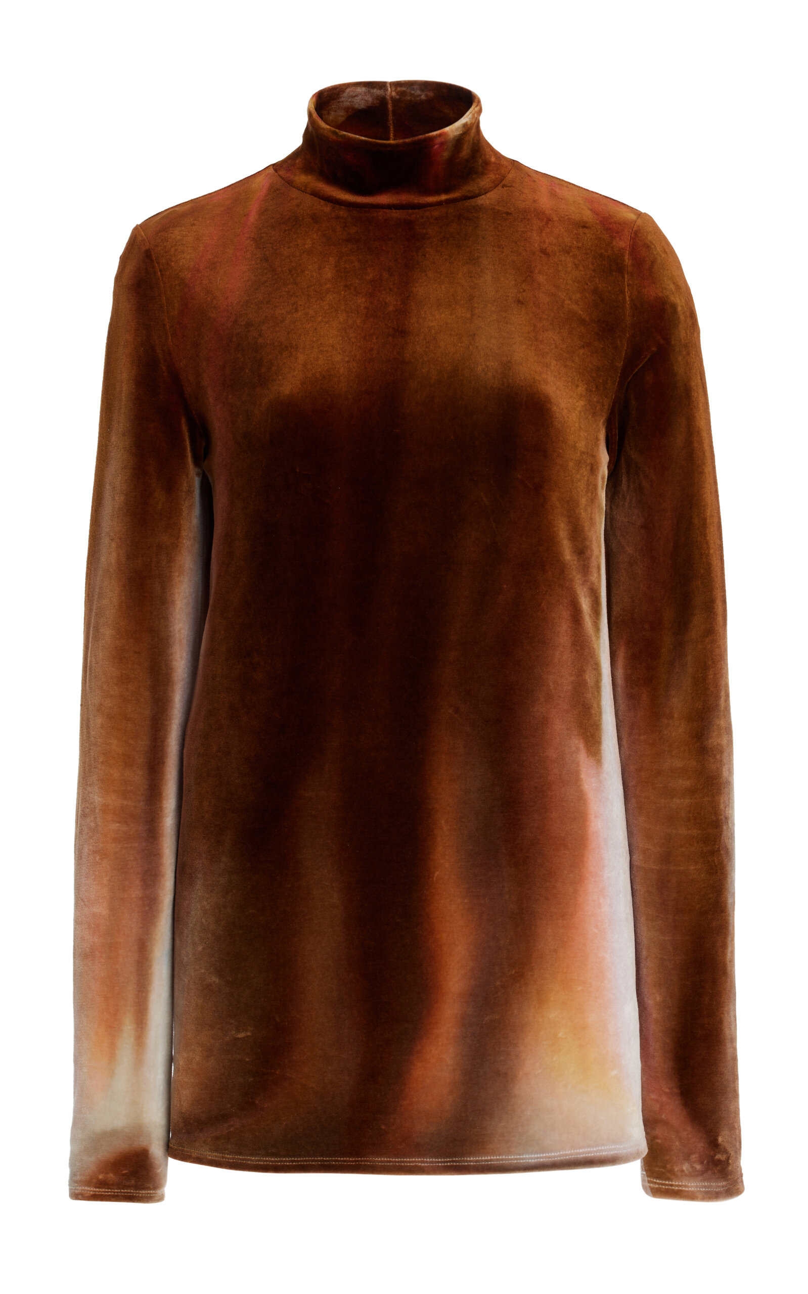 Shop Proenza Schouler Ice-dyed Velvet Top In Brown