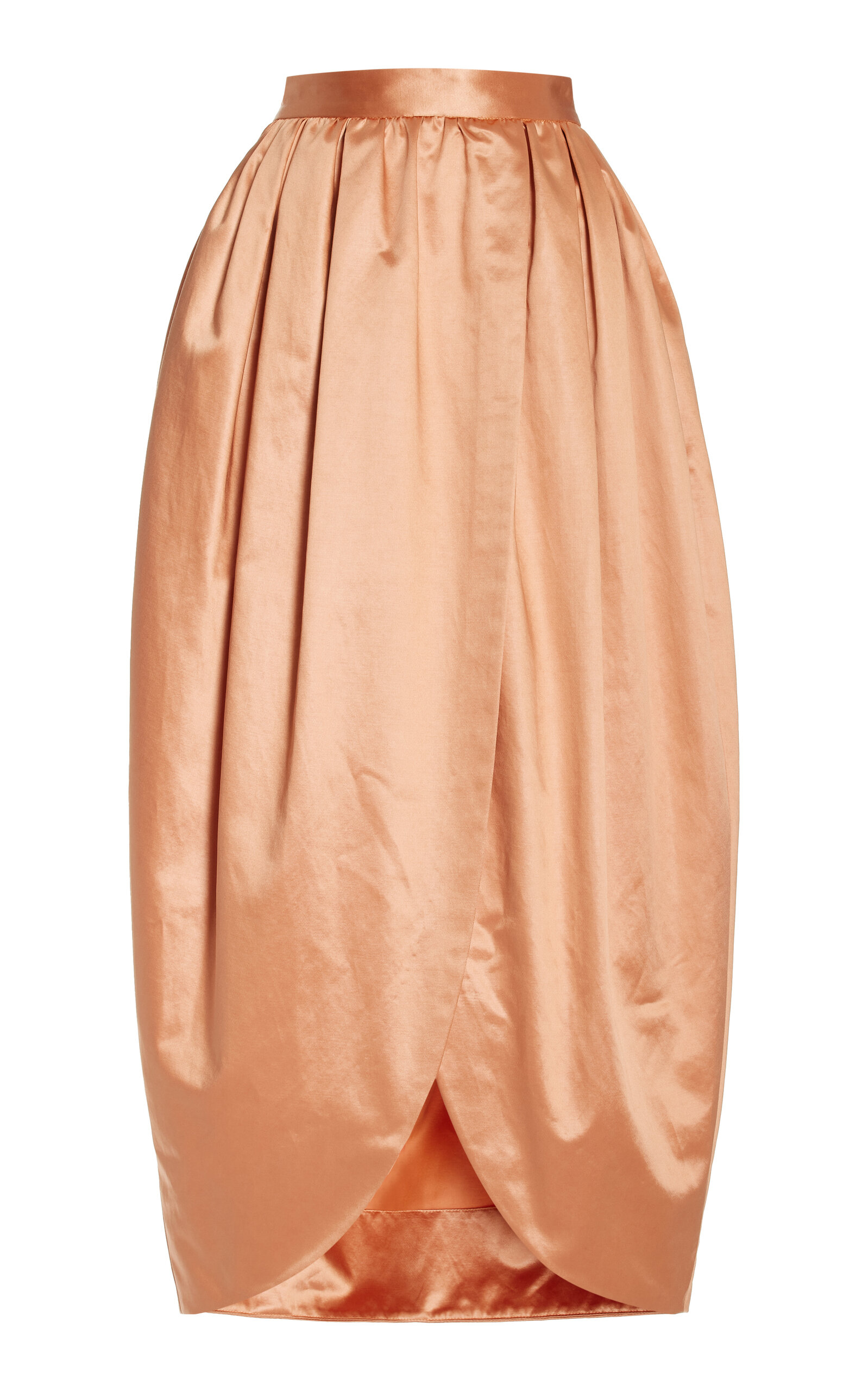 Satin skirt copper cheap