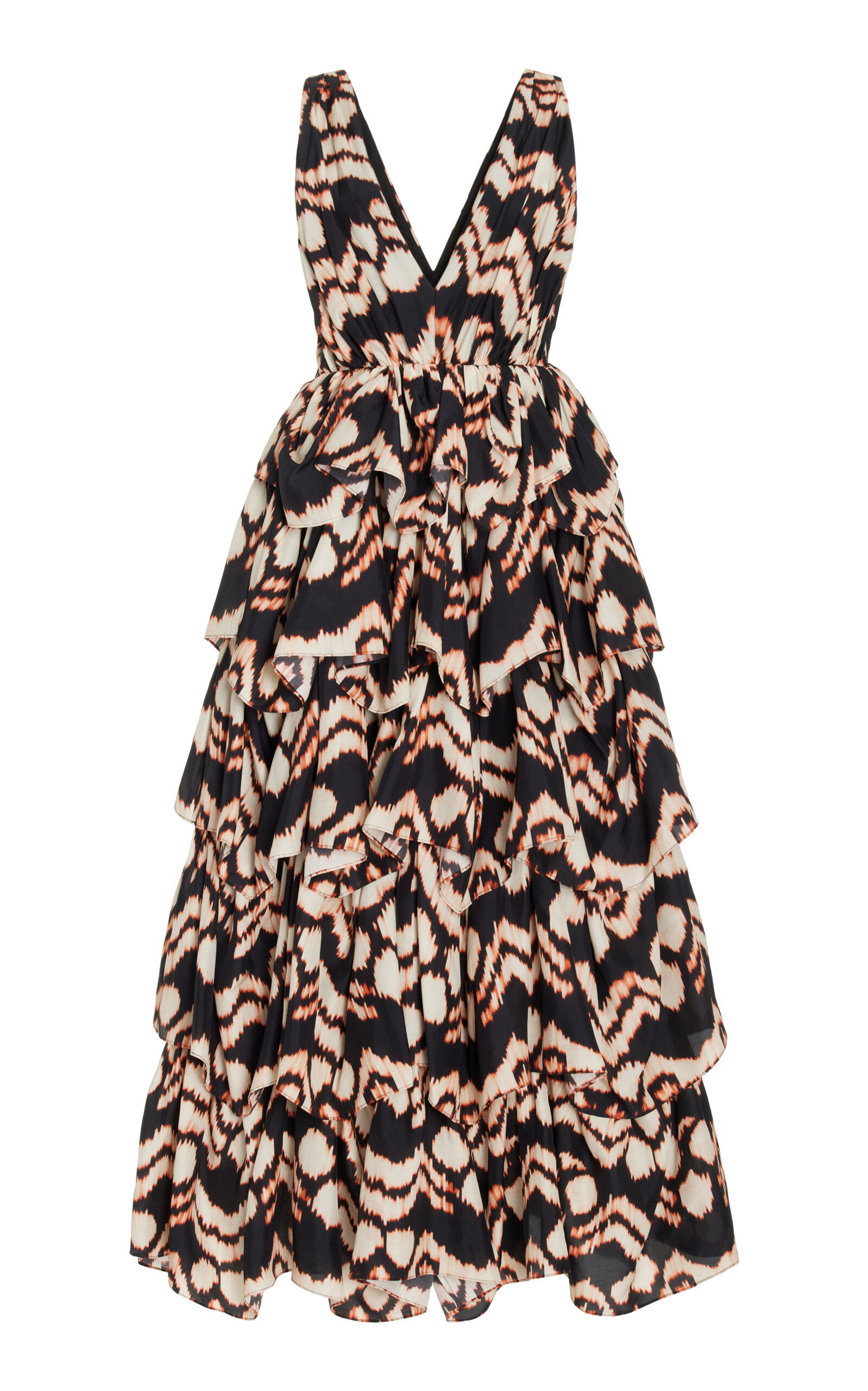 Ulla Johnson Women's Dephne Ruffled Printed Silk Maxi Dress In Obsidian | ModeSens Ulla Johnson Women's Dephne Ruffled Printed Silk Maxi Dress In Obsidian | ModeSens