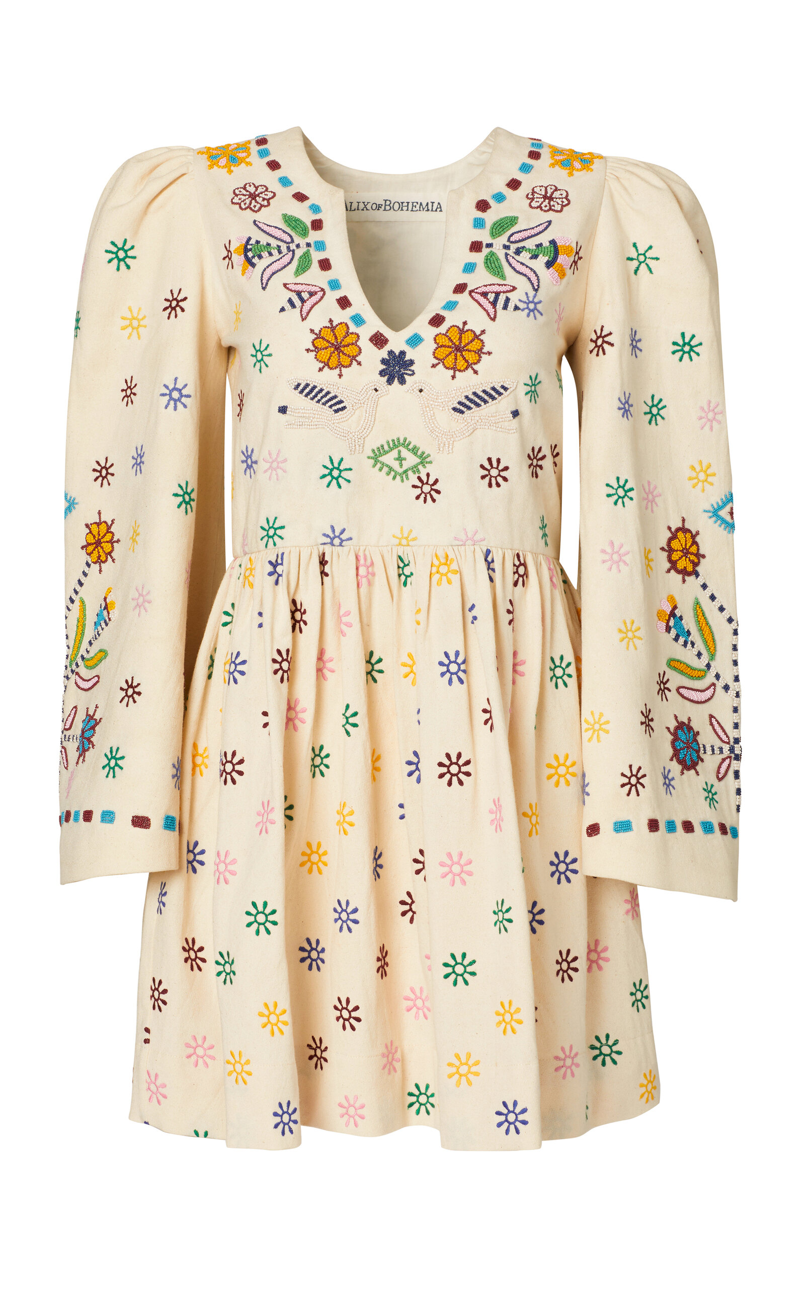 Alix Of Bohemia Women's Savannah Cream Embroidered Dress In Ivory