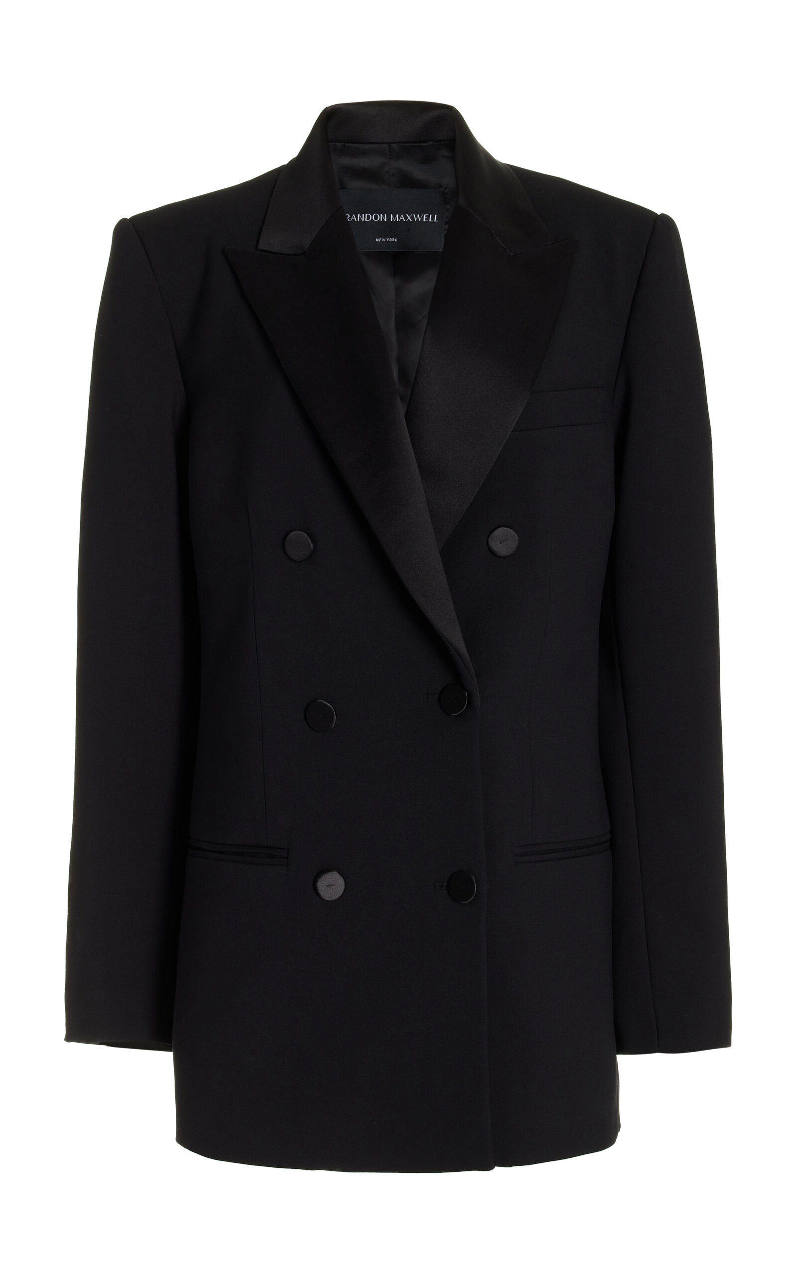 Brandon Maxwell The Clara Wool-blend Blazer Jacket In Black