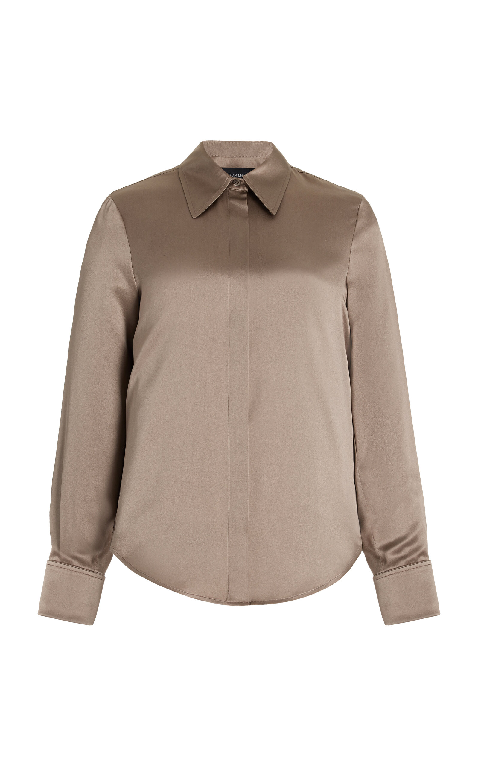 Brandon Maxwell Spence Silk Button-Down Shirt