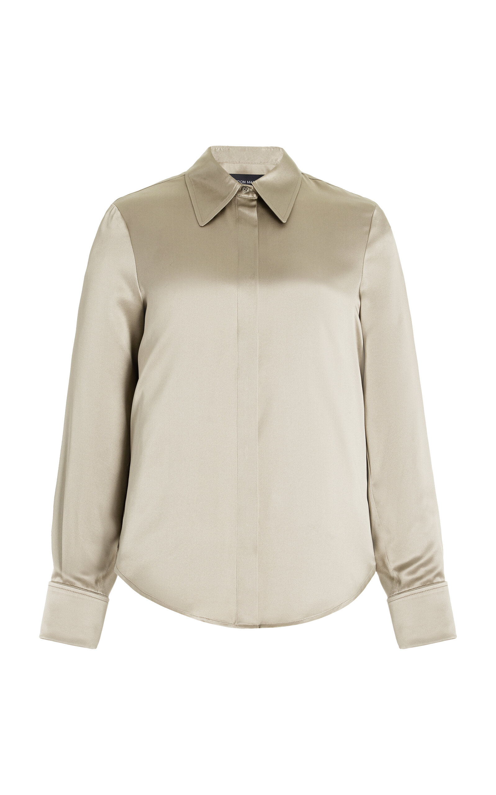 Brandon Maxwell Women's The Spence Silk Button-down Shirt In Neutral