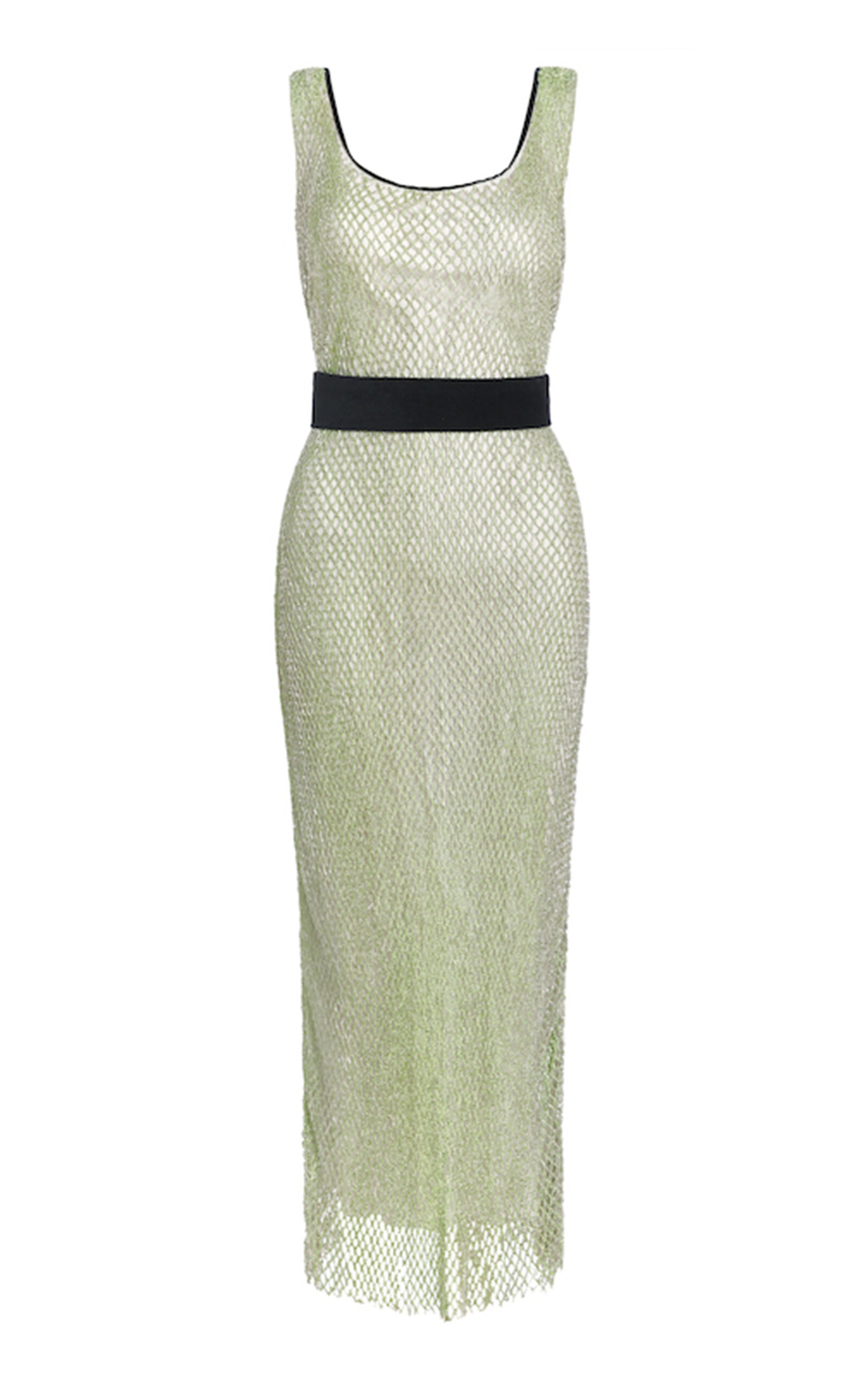 Markarian Women's Loren Crystal Mesh Midi Dress In Green | ModeSens
