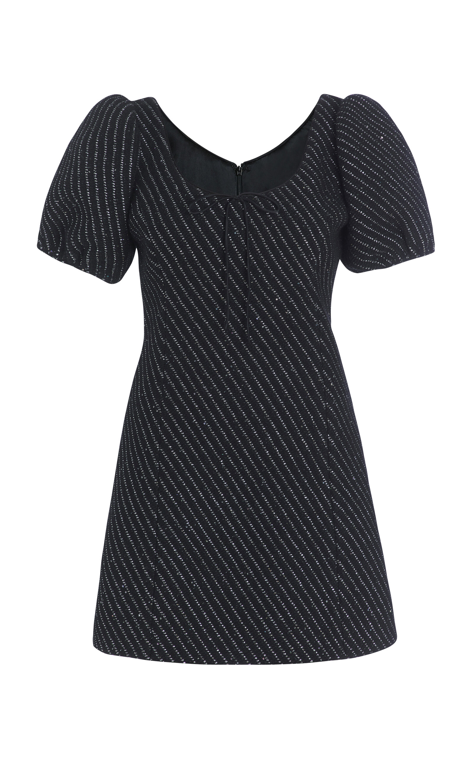 Markarian Esther Sparkle Tweed Mini Dress In Black | ModeSens