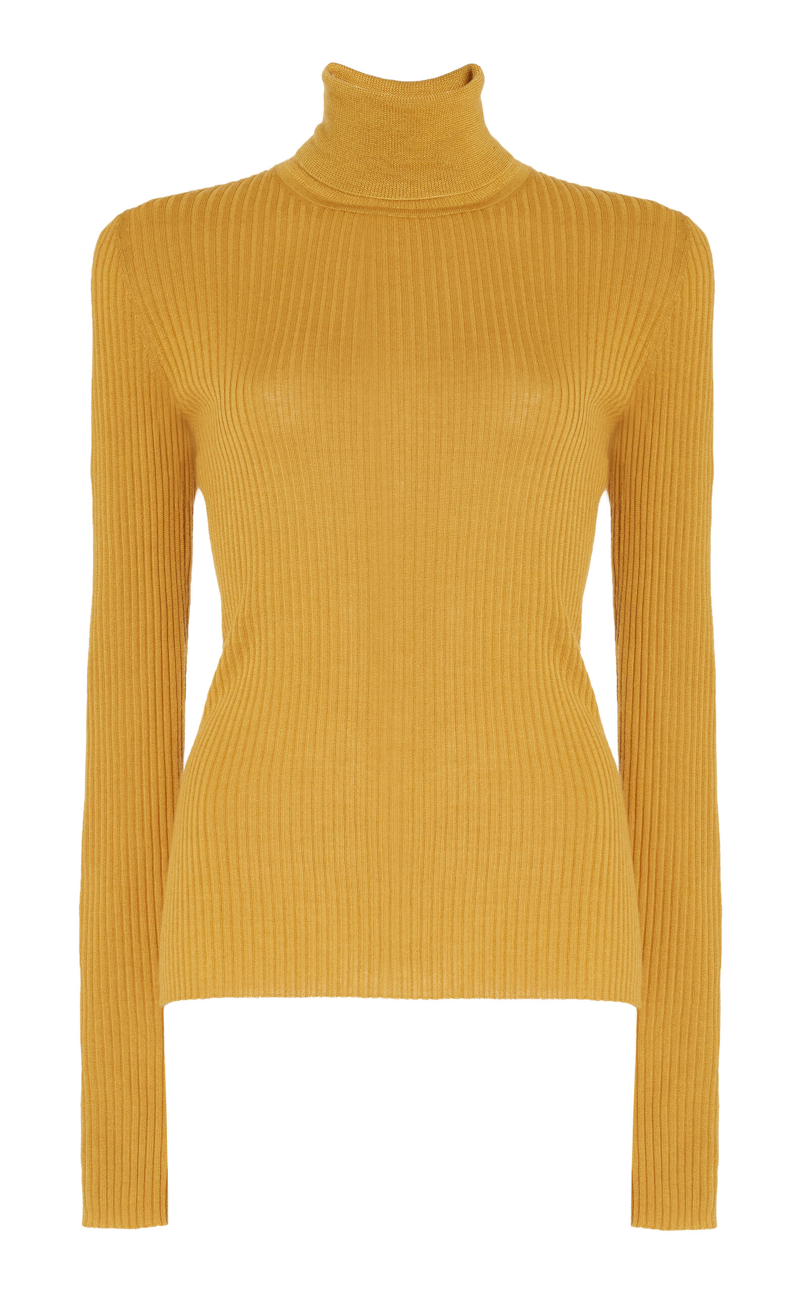 Gabriela Hearst Women's Peppe Cashmere And Silk Turtleneck Top In Yellow
