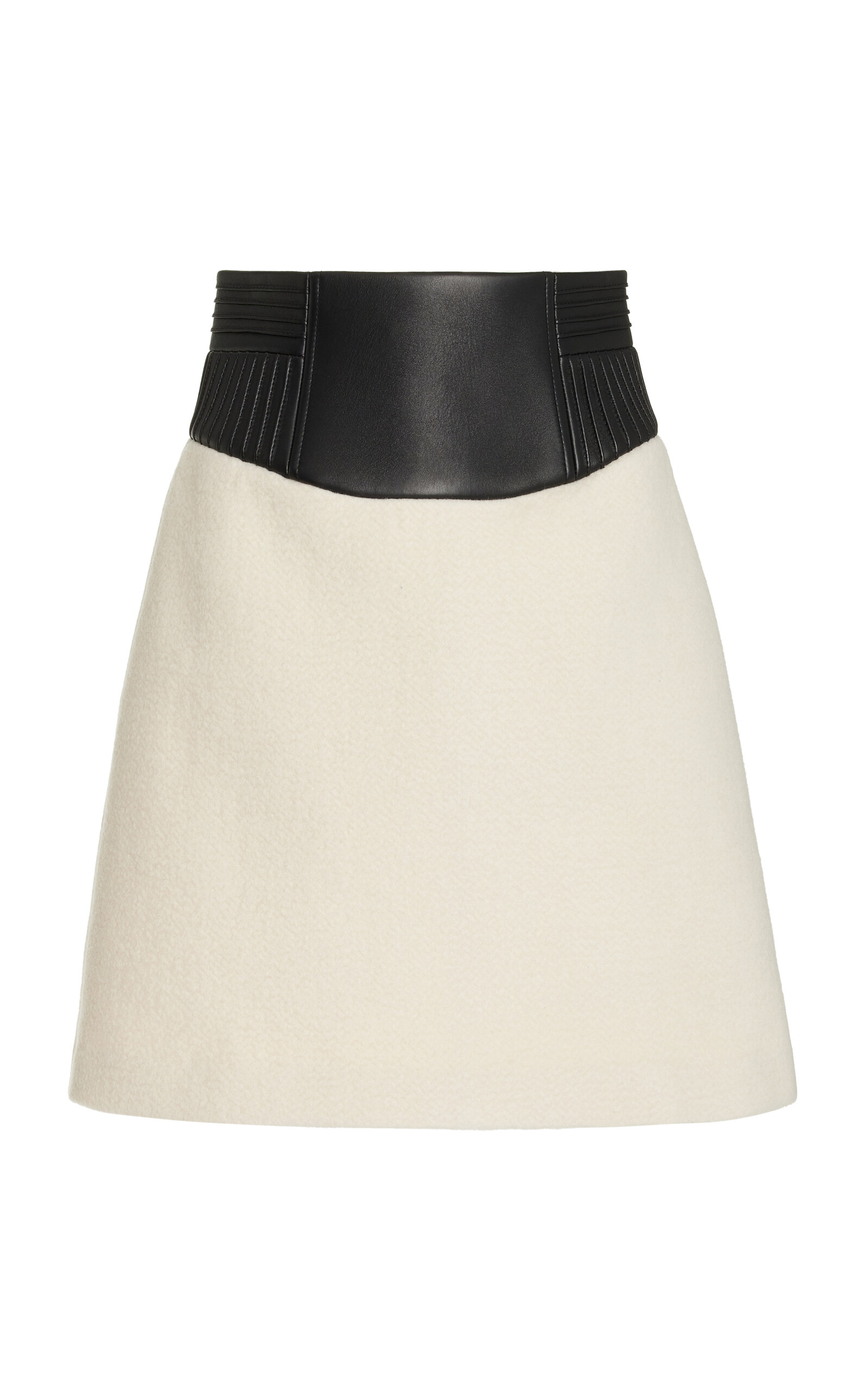 Shop Gabriela Hearst Felix Bouclé Cashmere Mini Skirt In Ivory