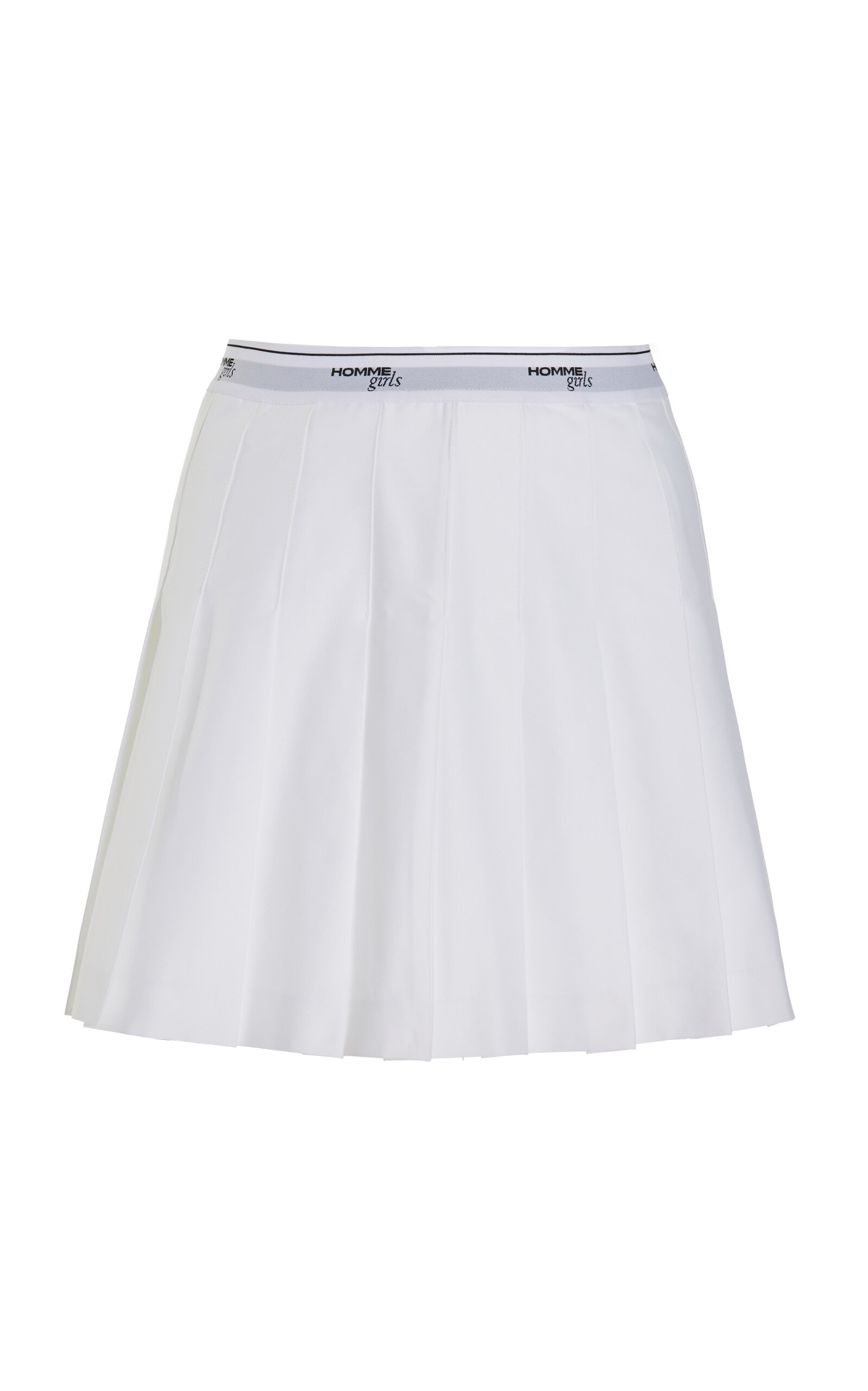 Hommegirls Exclusive Pleated Mini Tennis Skirt In White