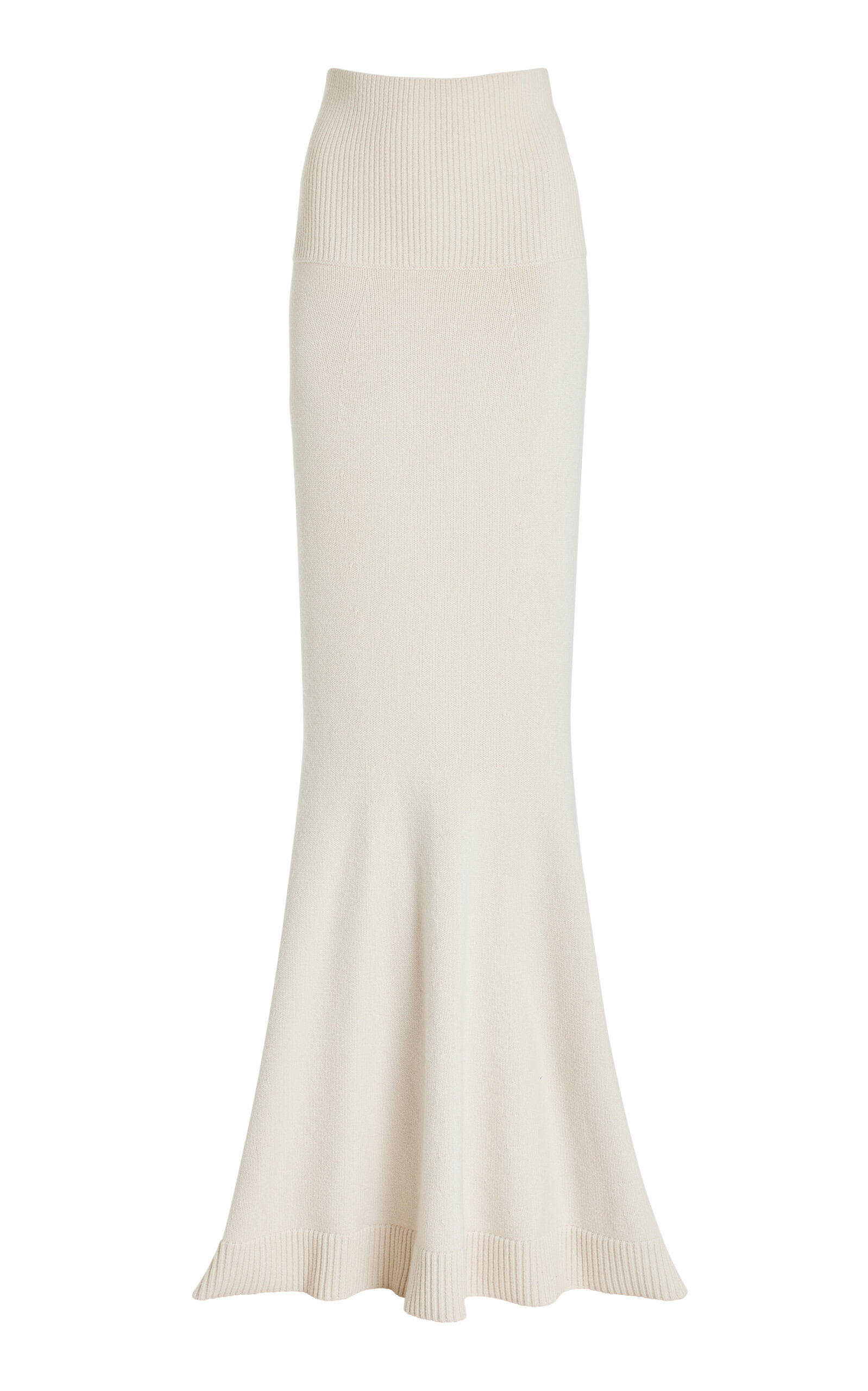 Michael Kors Knit Cashmere Maxi Skirt In White