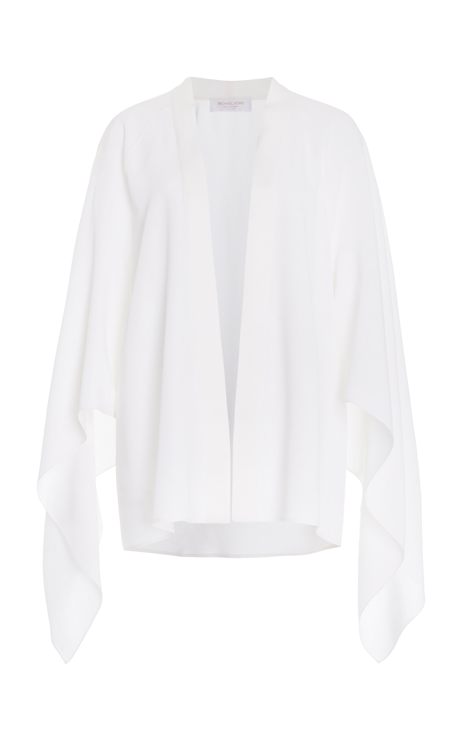 Michael Kors Silk Georgette Wrap Top In White