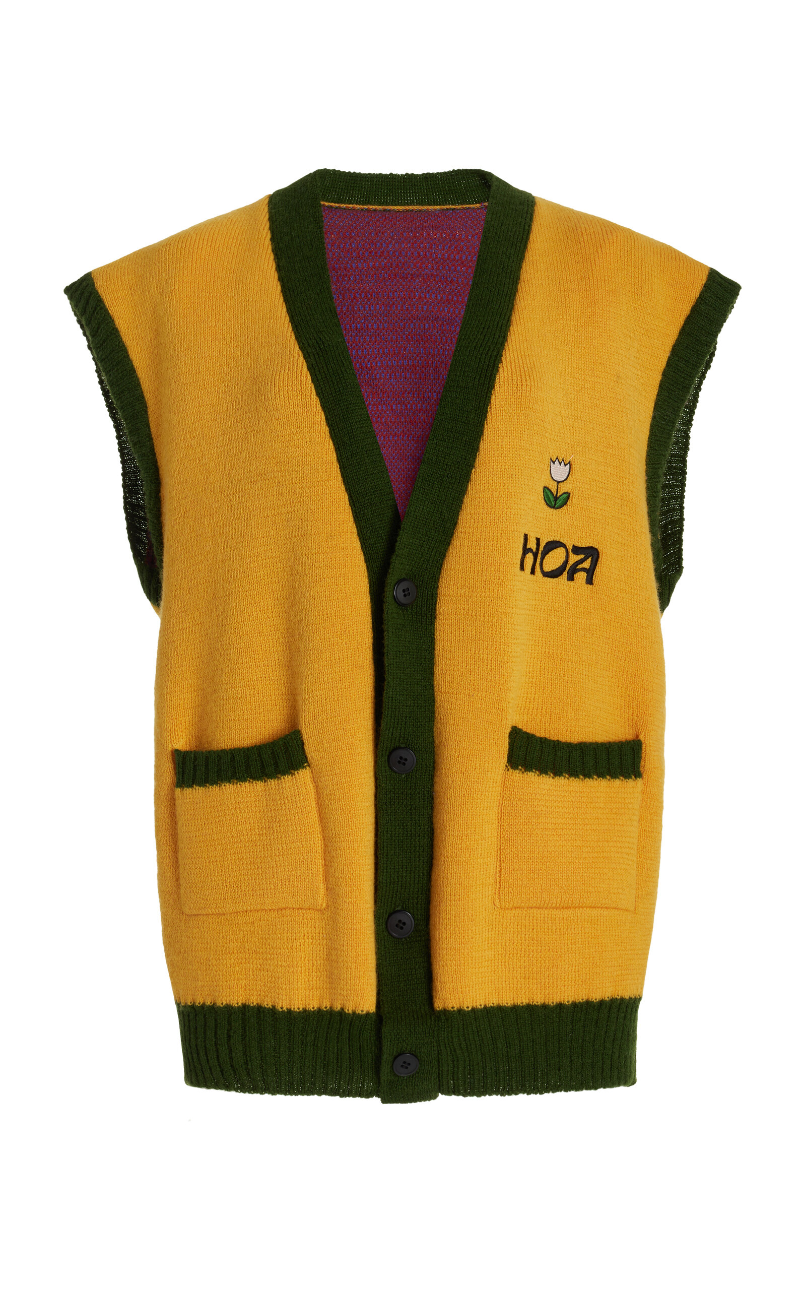 HOUSE OF AAMA WOMEN'S MAROON DAY CAMP WOOL VEST