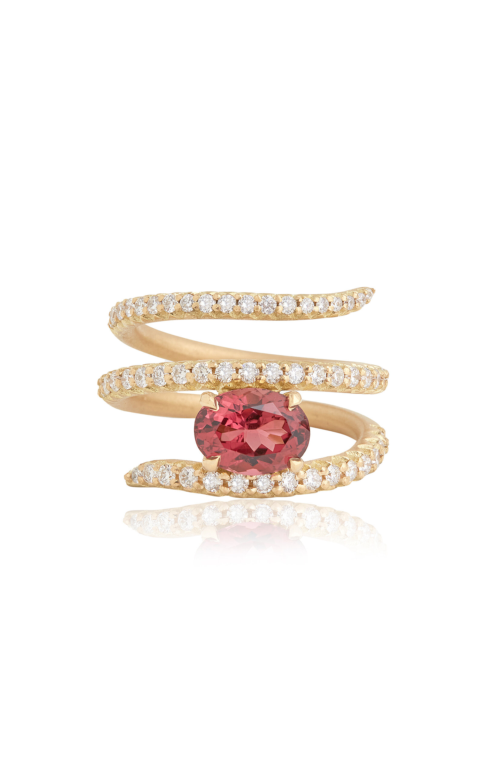 Jamie Wolf 18k Yellow Gold Pink Tourmaline And Diamond Ring