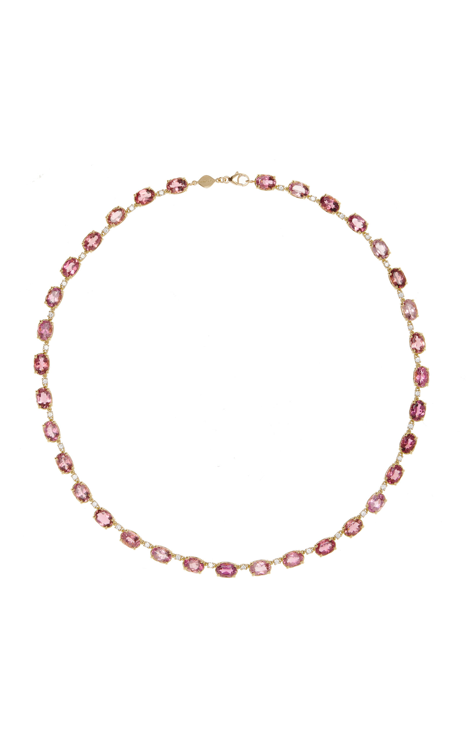 Jamie Wolf 18k Yellow Gold Tourmaline Necklace In Pink