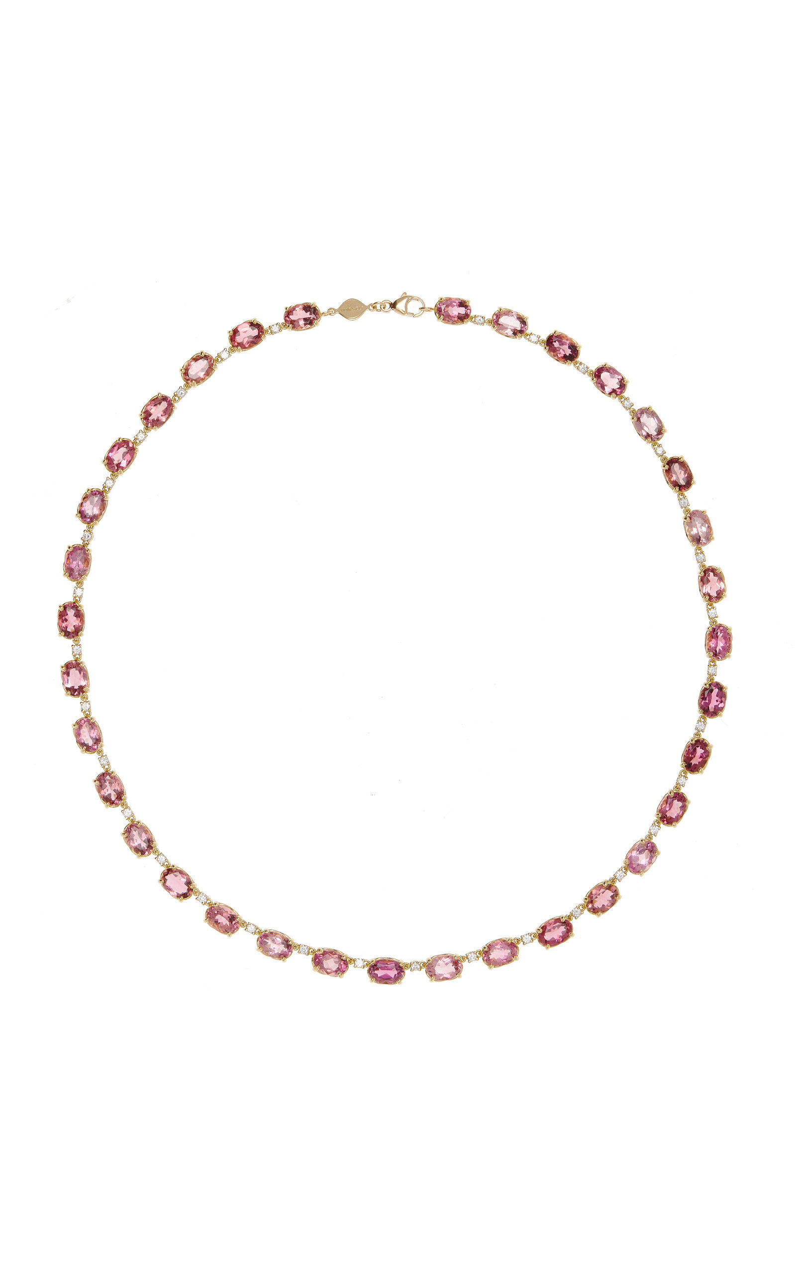 18K Yellow Gold Tourmaline Necklace