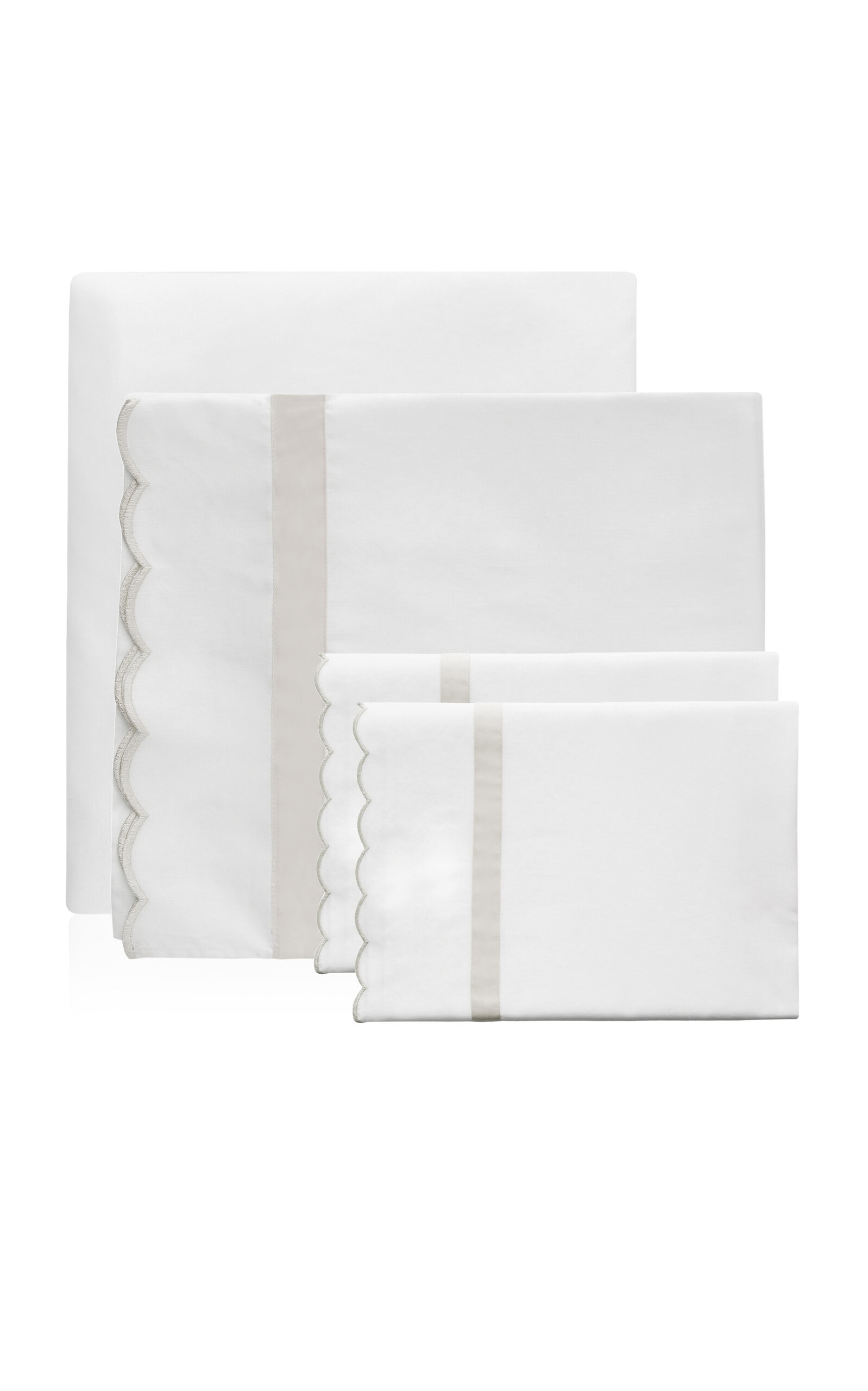 Los Encajeros Europa Satin King Bedding Set In White