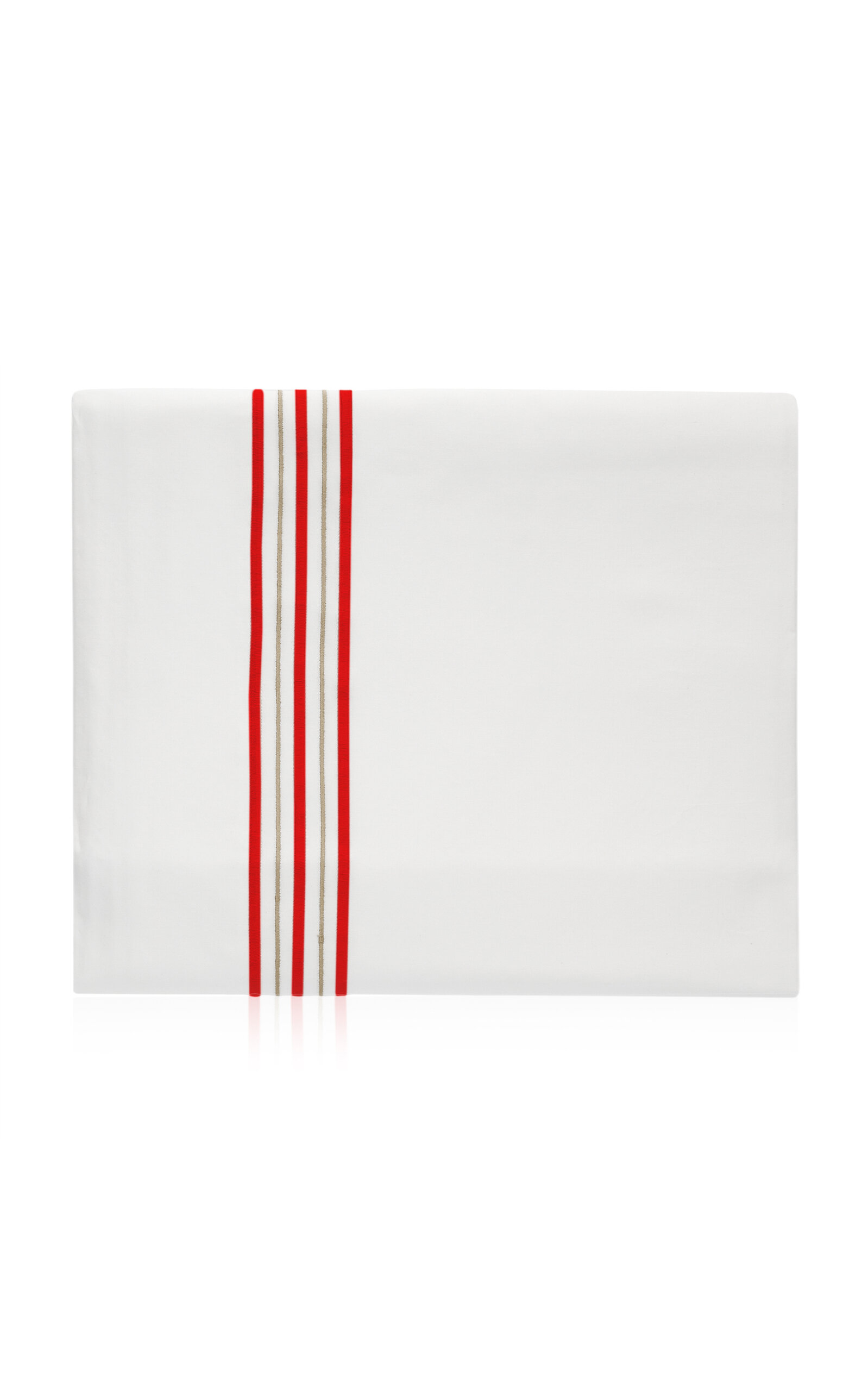 Los Encajeros Exclusive Five Lineas Satin King Top Sheet - Red