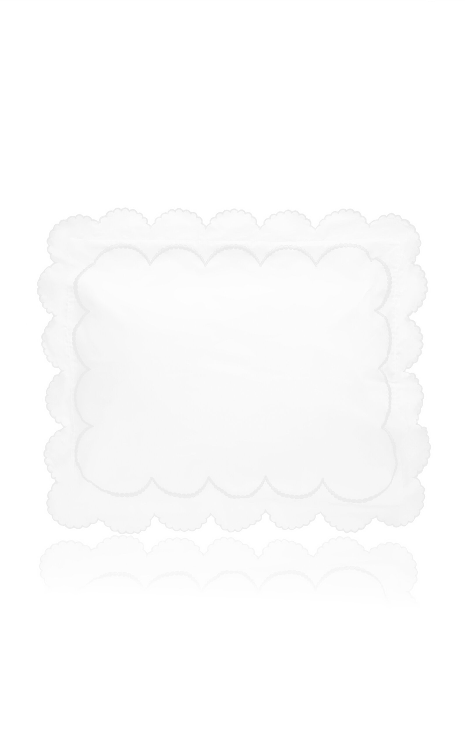 Los Encajeros Perlas Satin Standard Sham - White