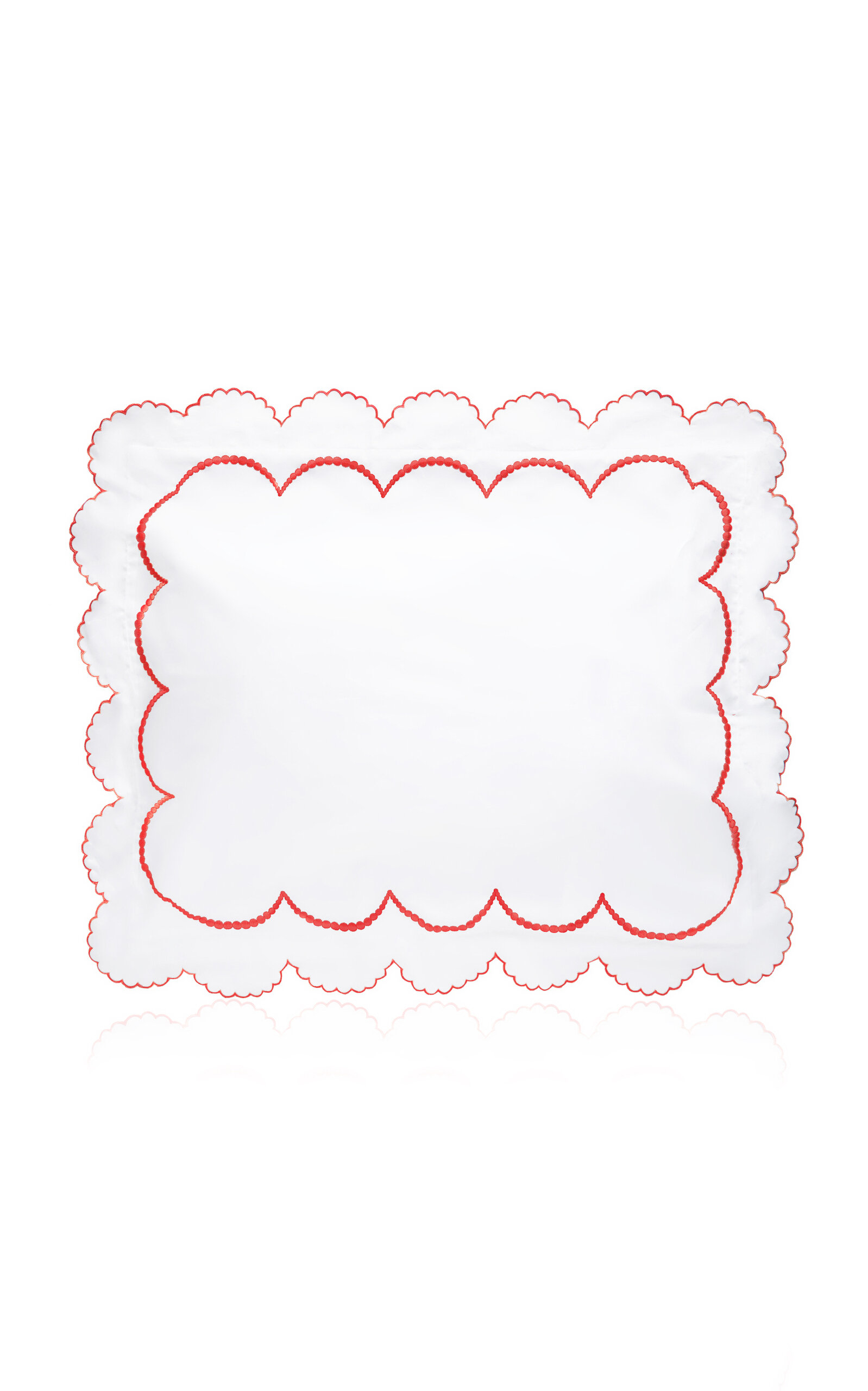 Los Encajeros Perlas Satin King Sham - White