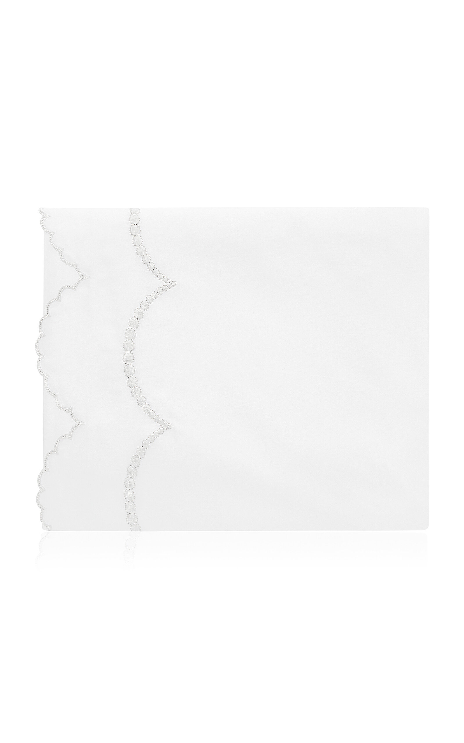 Los Encajeros Perlas Satin Queen Top Sheet In White