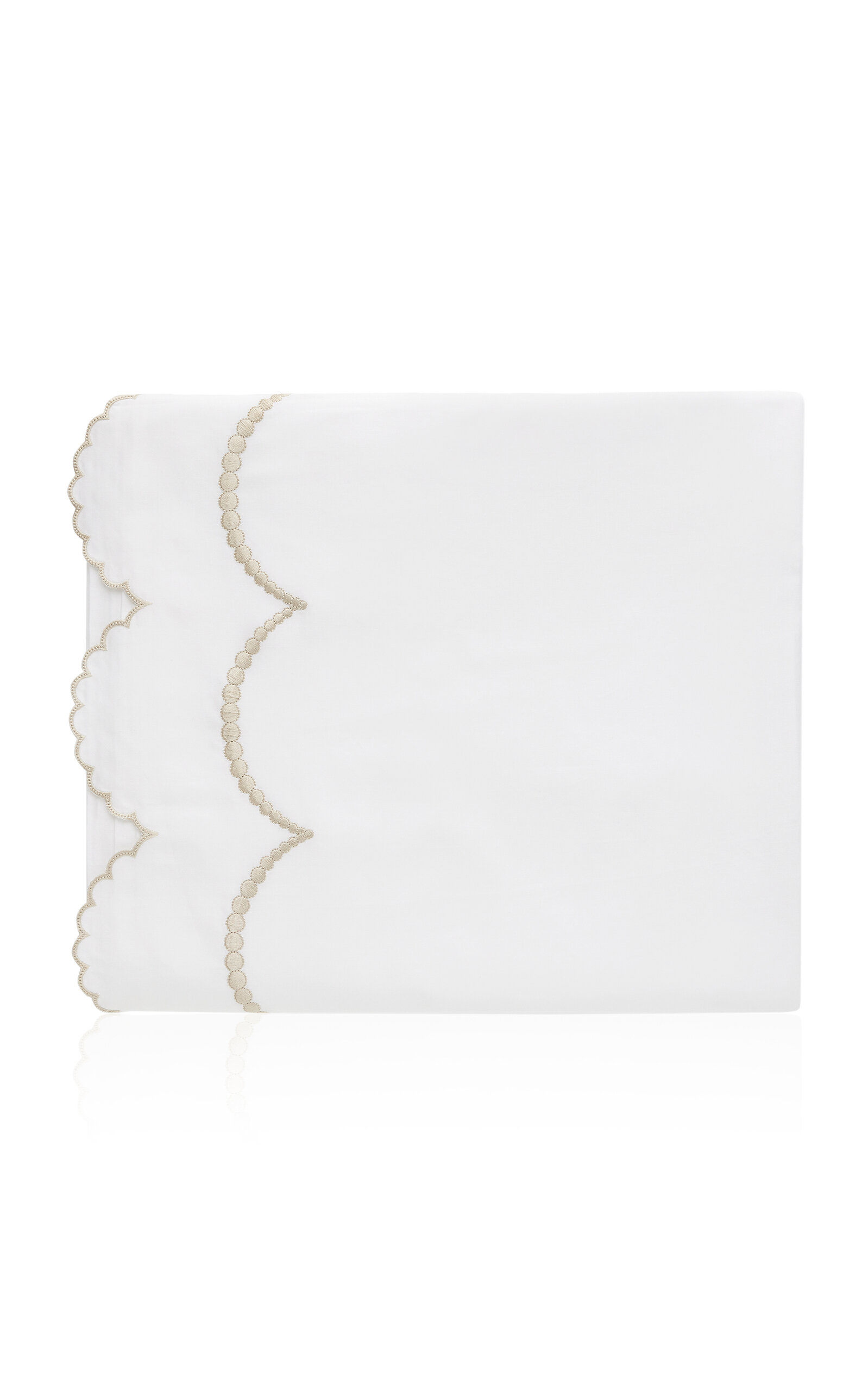Los Encajeros Perlas Satin Queen Top Sheet In Neutral