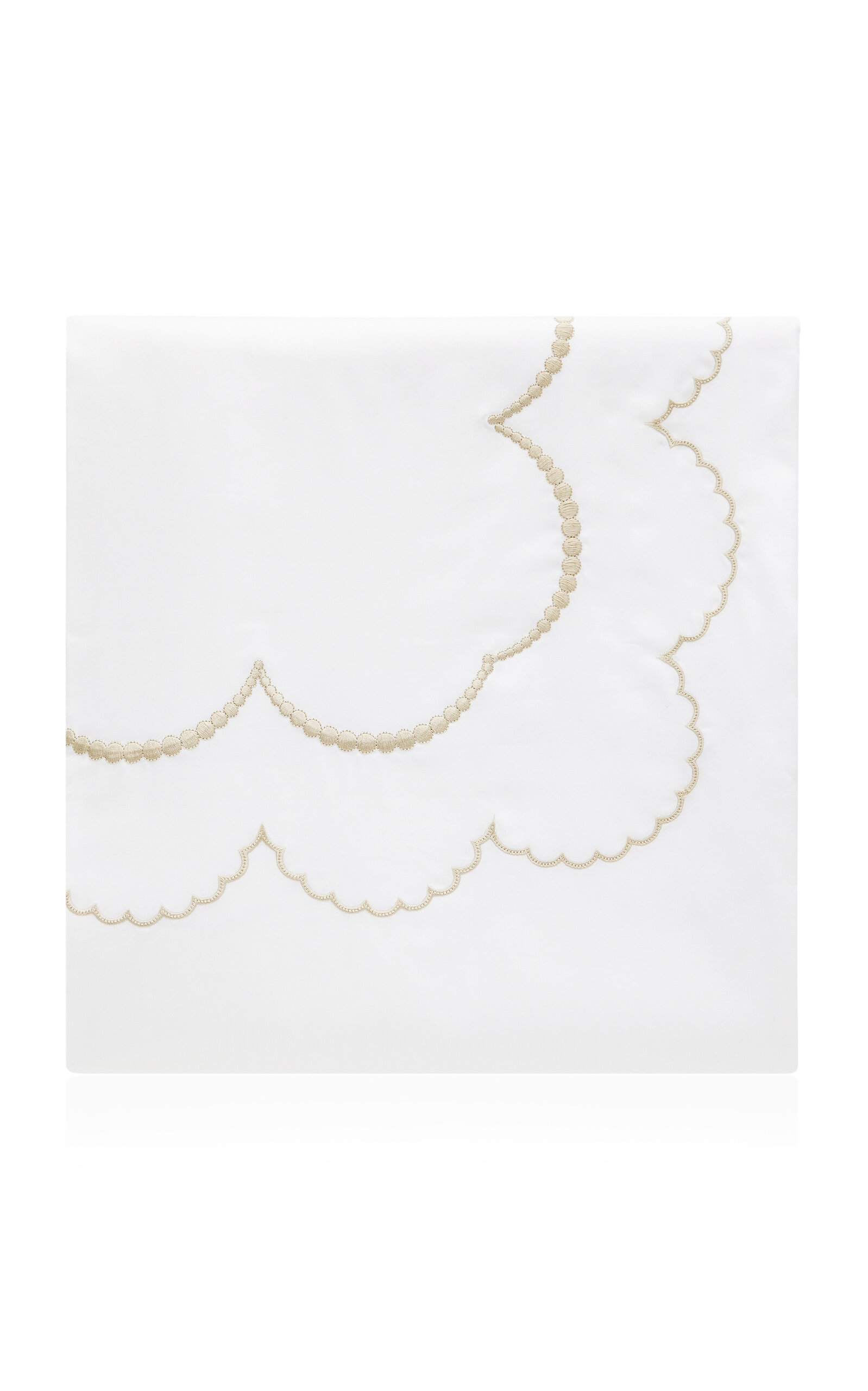 Los Encajeros Perlas Satin King Duvet Cover - White