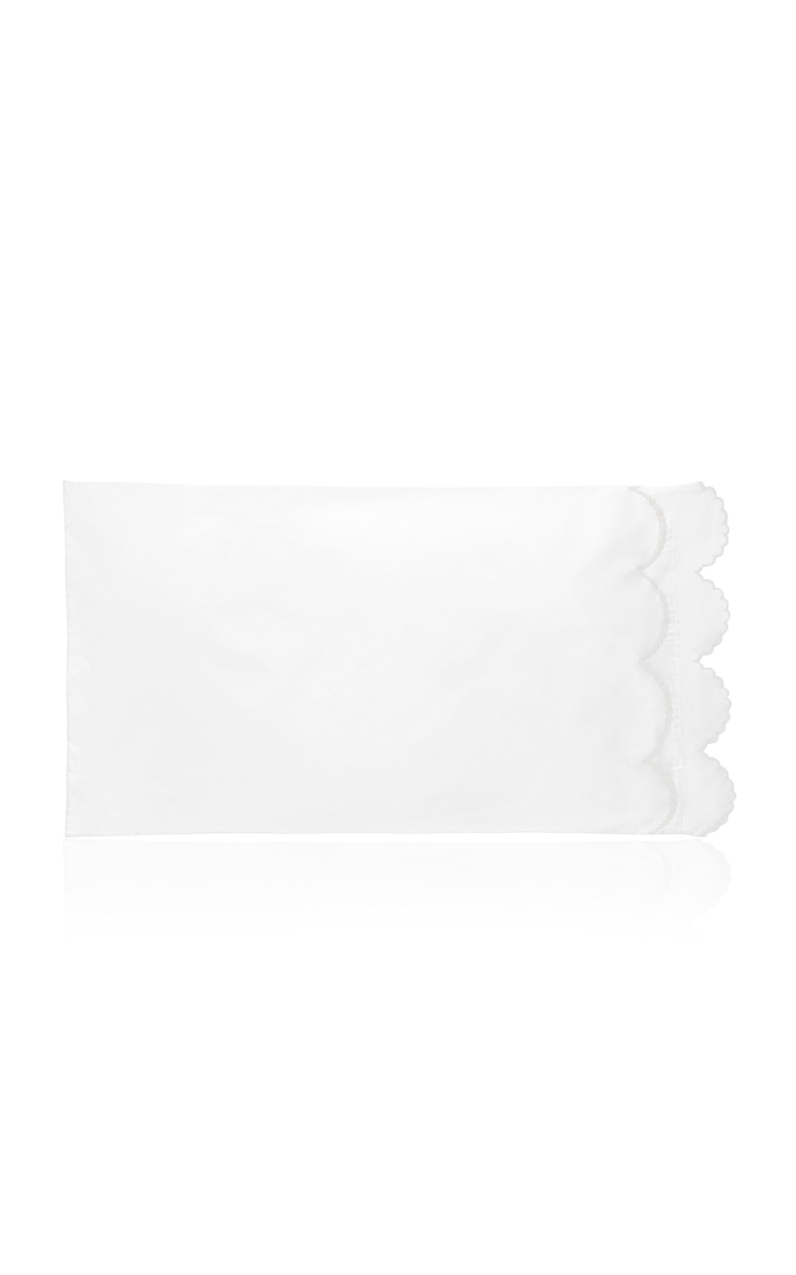 Los Encajeros Perlas Satin Set-of-two Standard Pillowcases In White