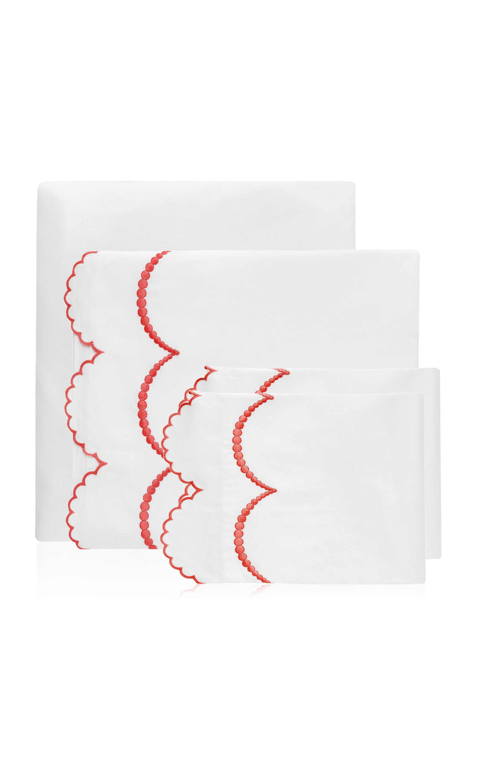 Los Encajeros Perlas Satin Queen Bedding Set - White