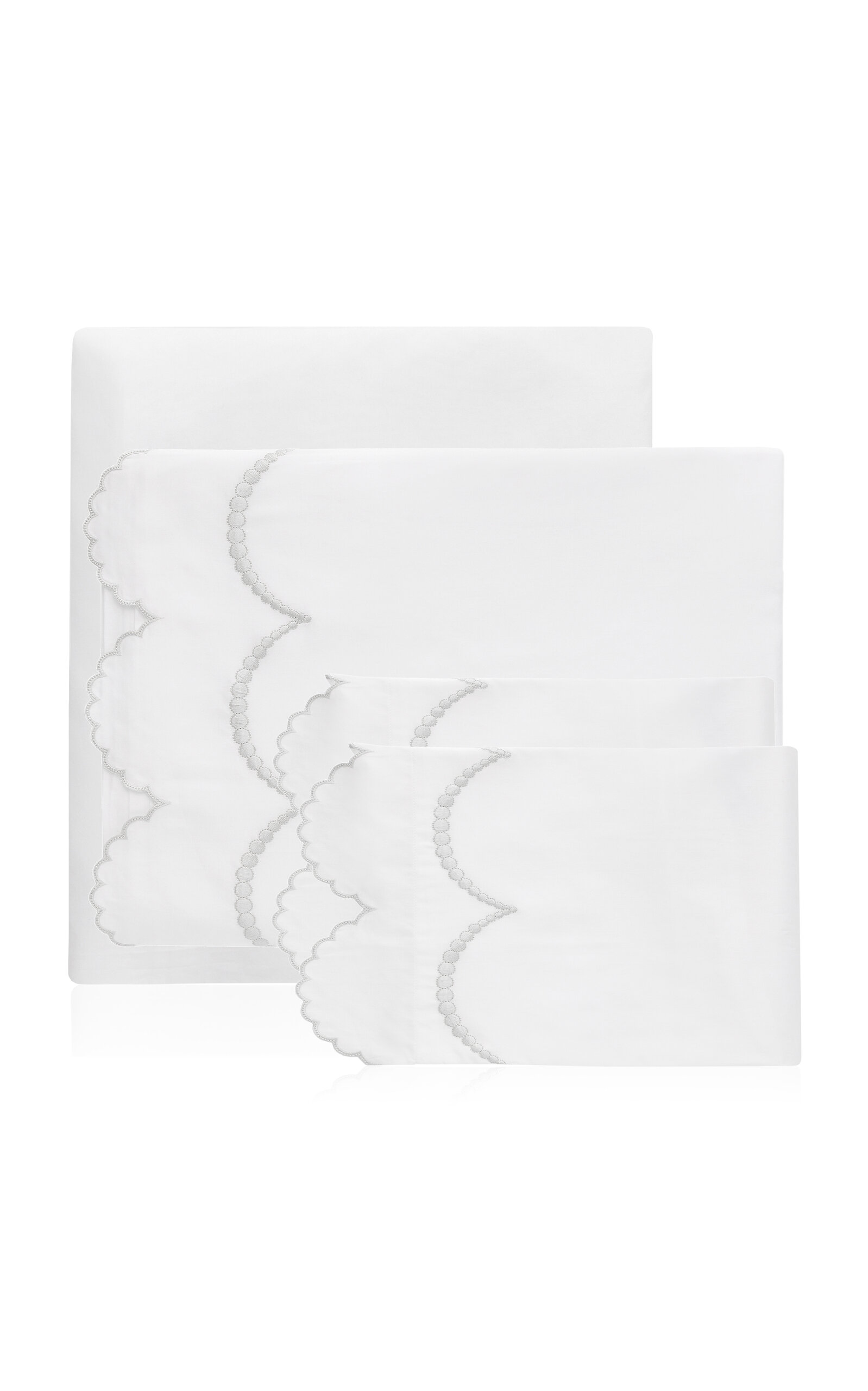 Los Encajeros Perlas Satin King Bedding Set - Red