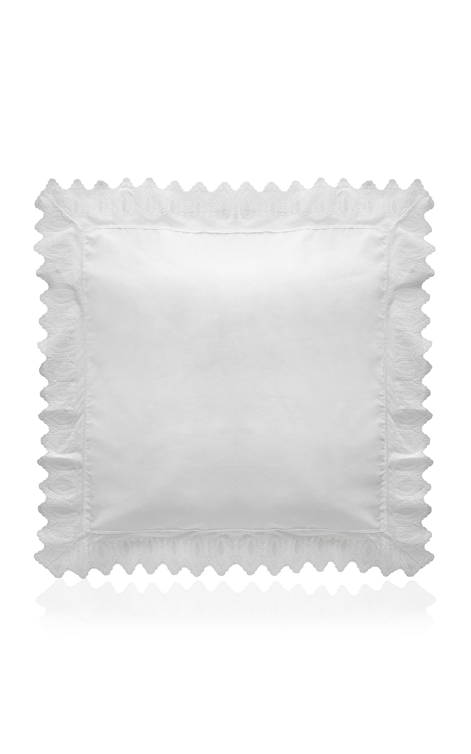 Los Encajeros Mimi Percale Euro Sham - White