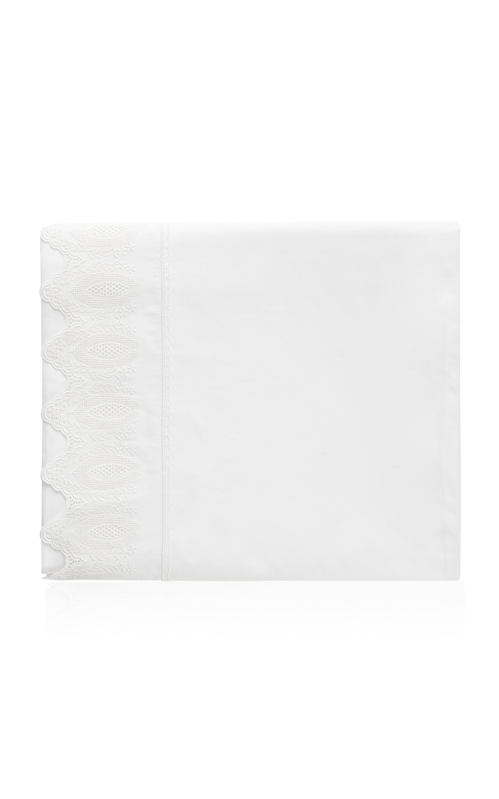 Los Encajeros Mimi Percale Queen Top Sheet In White
