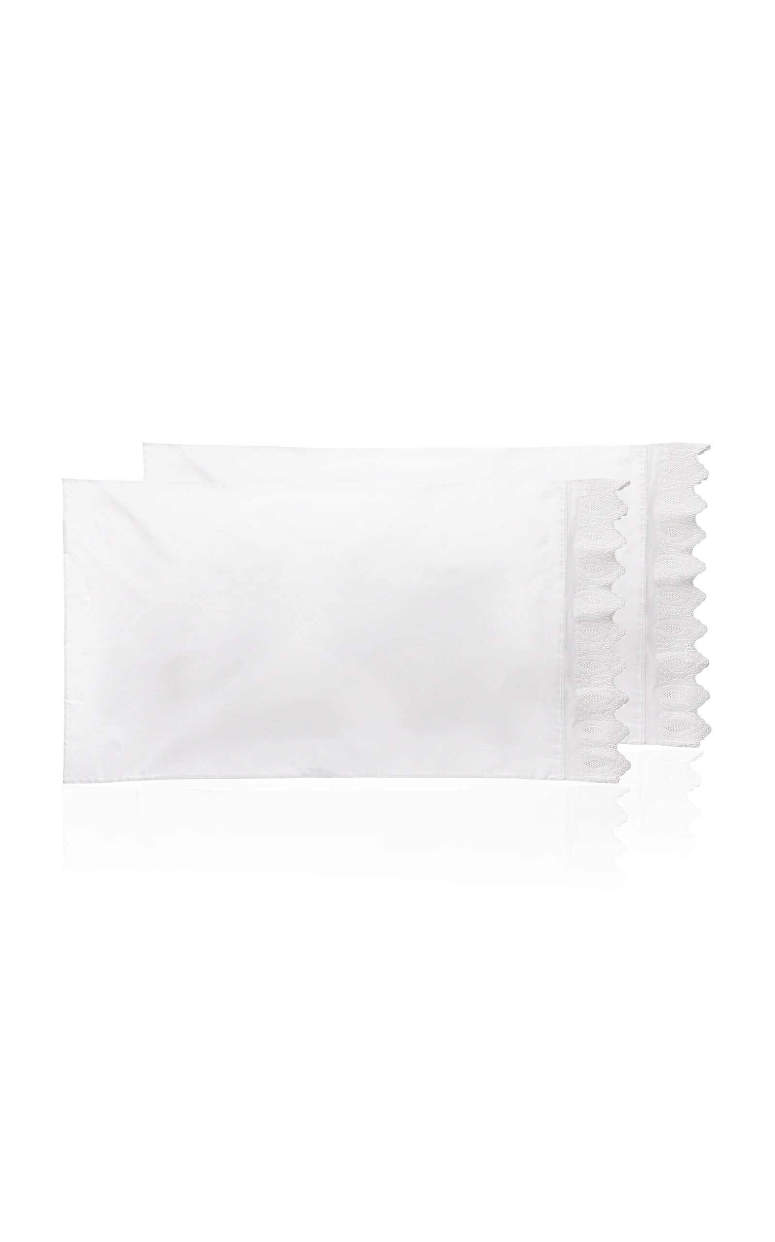Los Encajeros Mimi Percale Set-of-Two King Pillowcases king - White