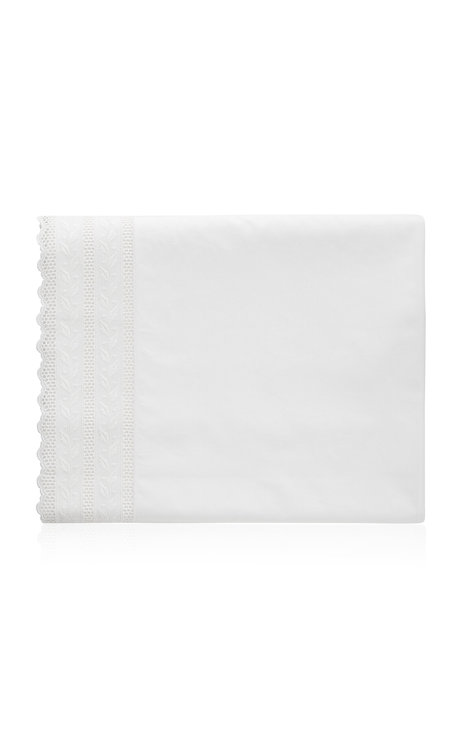 Los Encajeros Hojas Percale Percale Queen Top Sheet In White