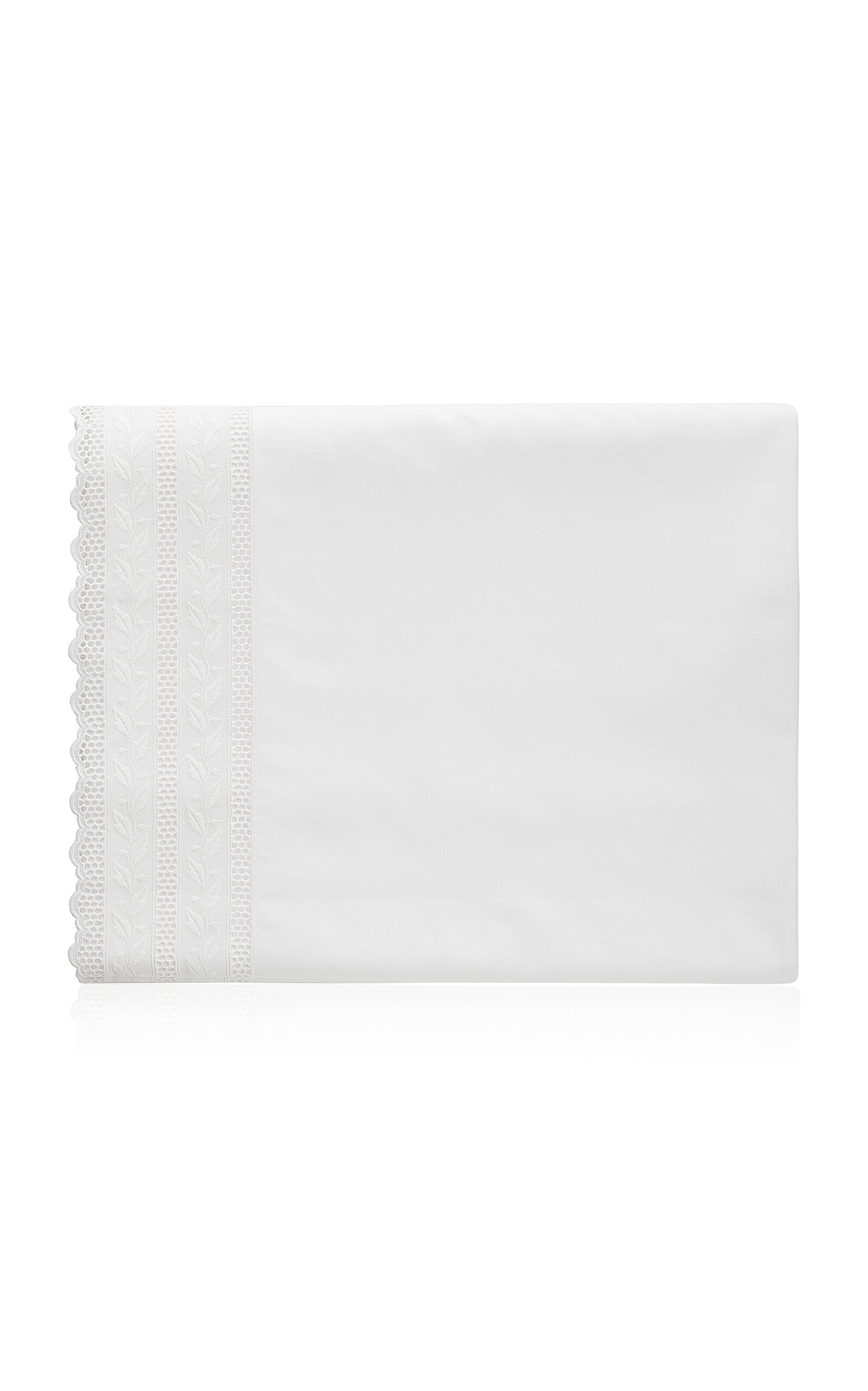 Los Encajeros Exclusive Hojas Percale Percale Queen Top Sheet - White