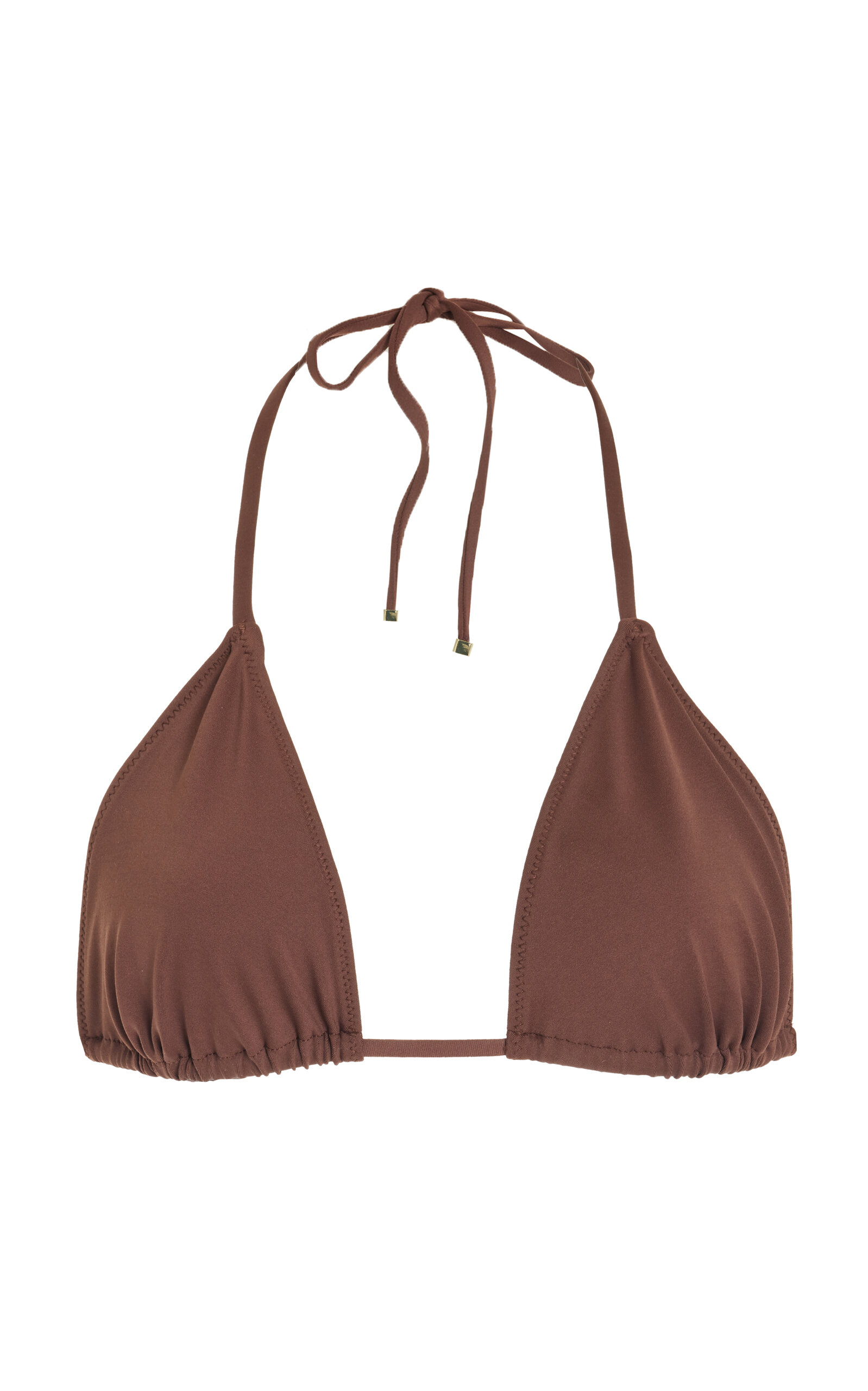 Éterne Exclusive Thea Triangle String Bikini Top In Brown