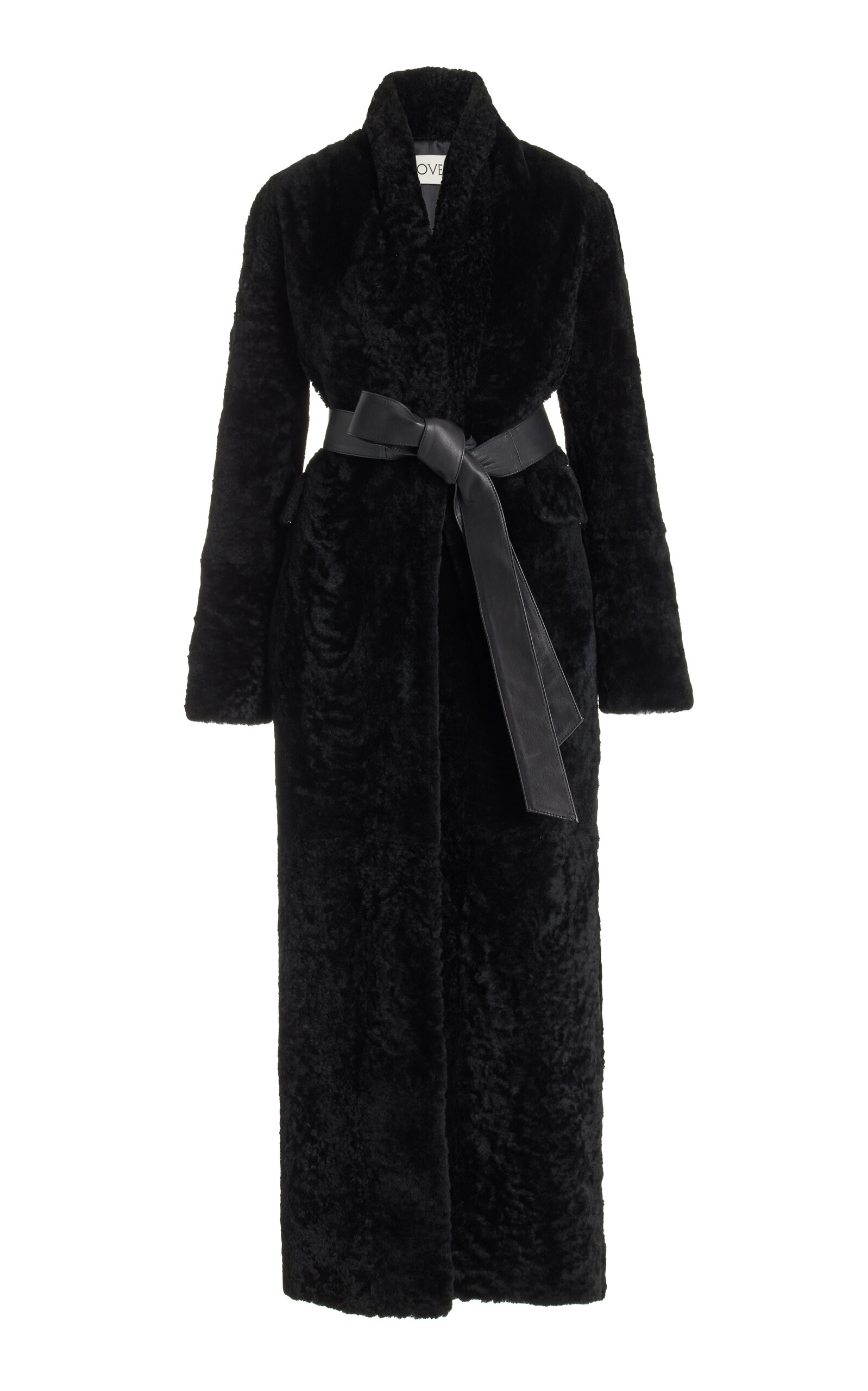 TOVE Jore belted-waist coat - Black