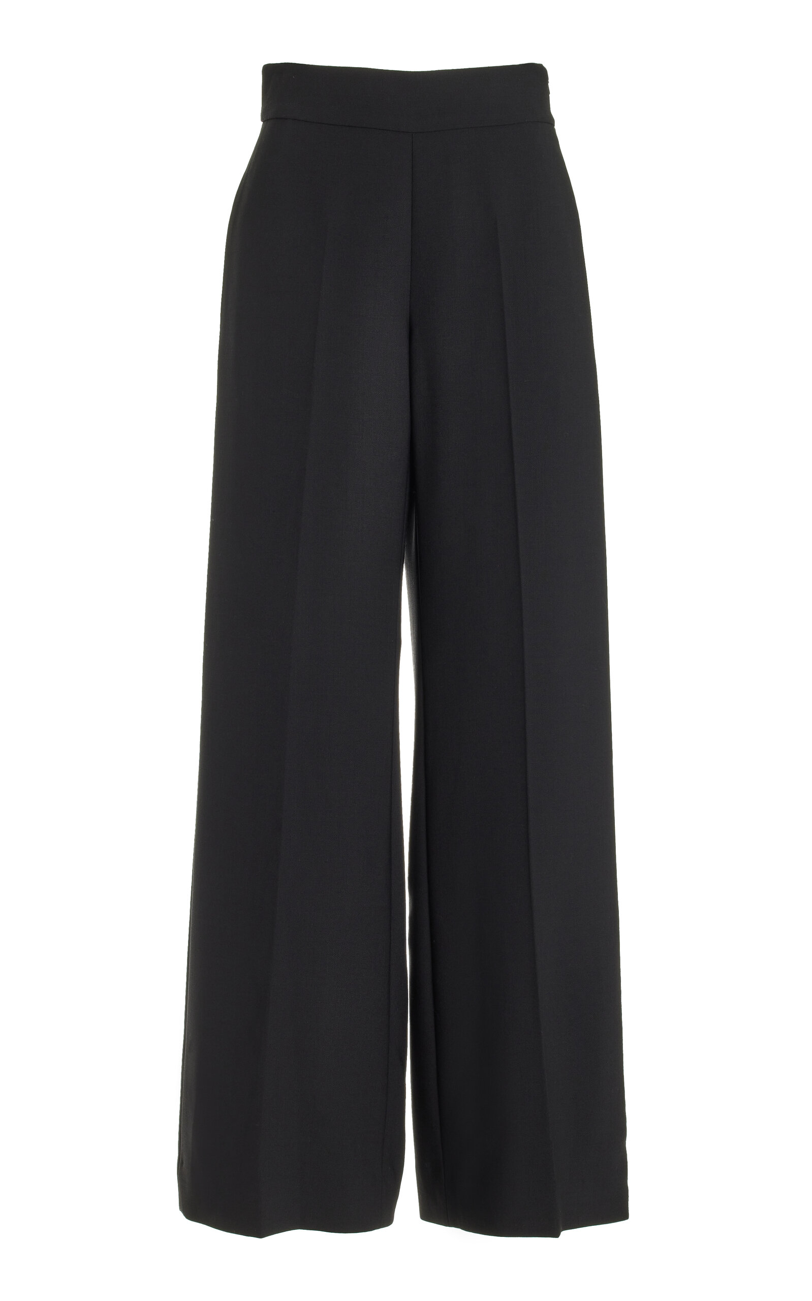 Carolina Herrera Stretch-wool Straight-leg Trousers In Black