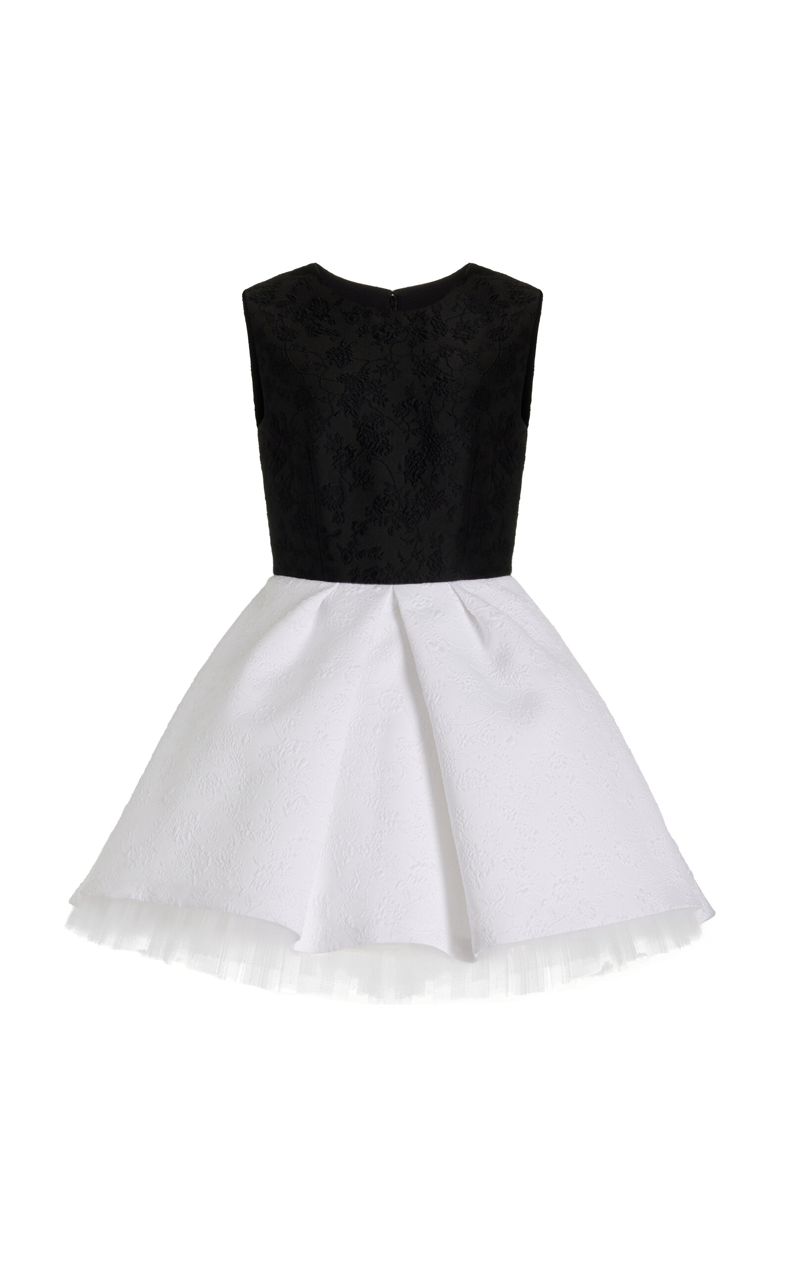 Carolina Herrera - Women's Pleated Mini Dress - Black/white - US 0 - Only At Moda Operandi