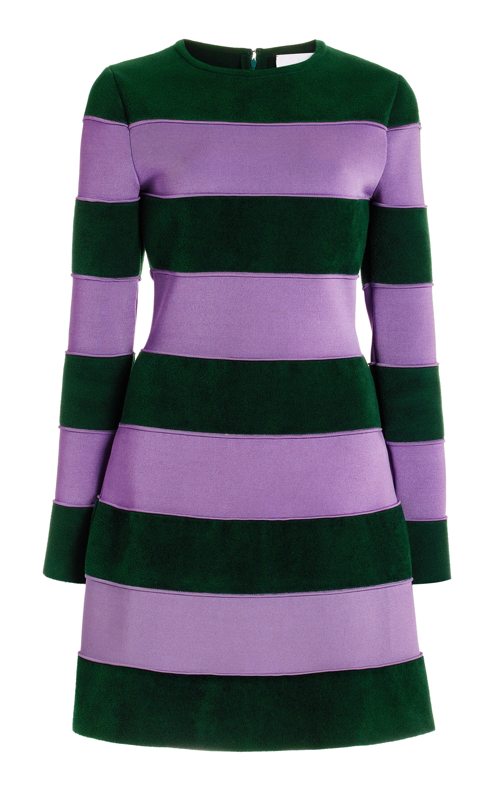 Shop Carolina Herrera Striped Knit Mini Dress In Multi