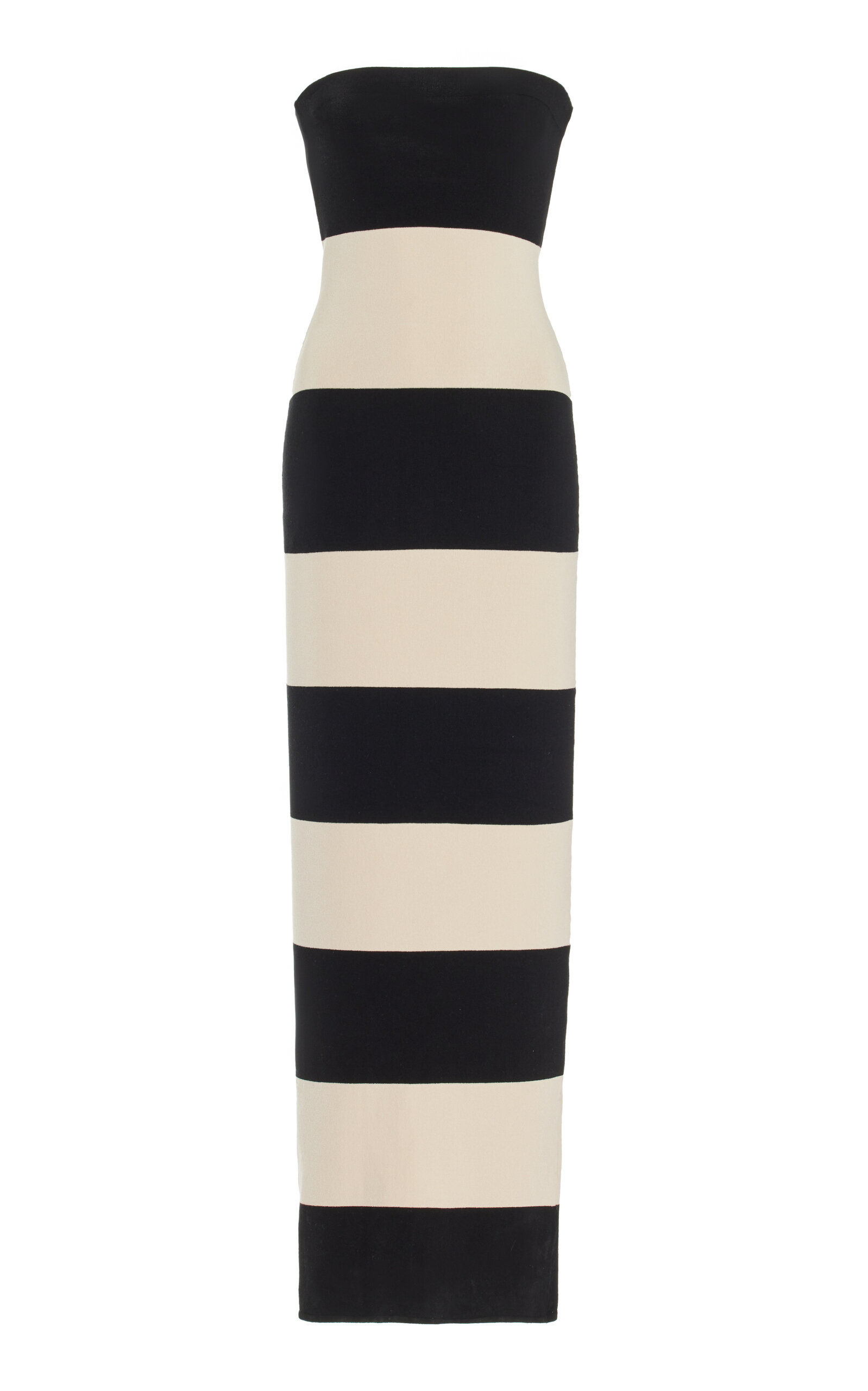 Posse Exclusive Theo Striped Jersey Strapless Maxi Dress - Women's Clothing