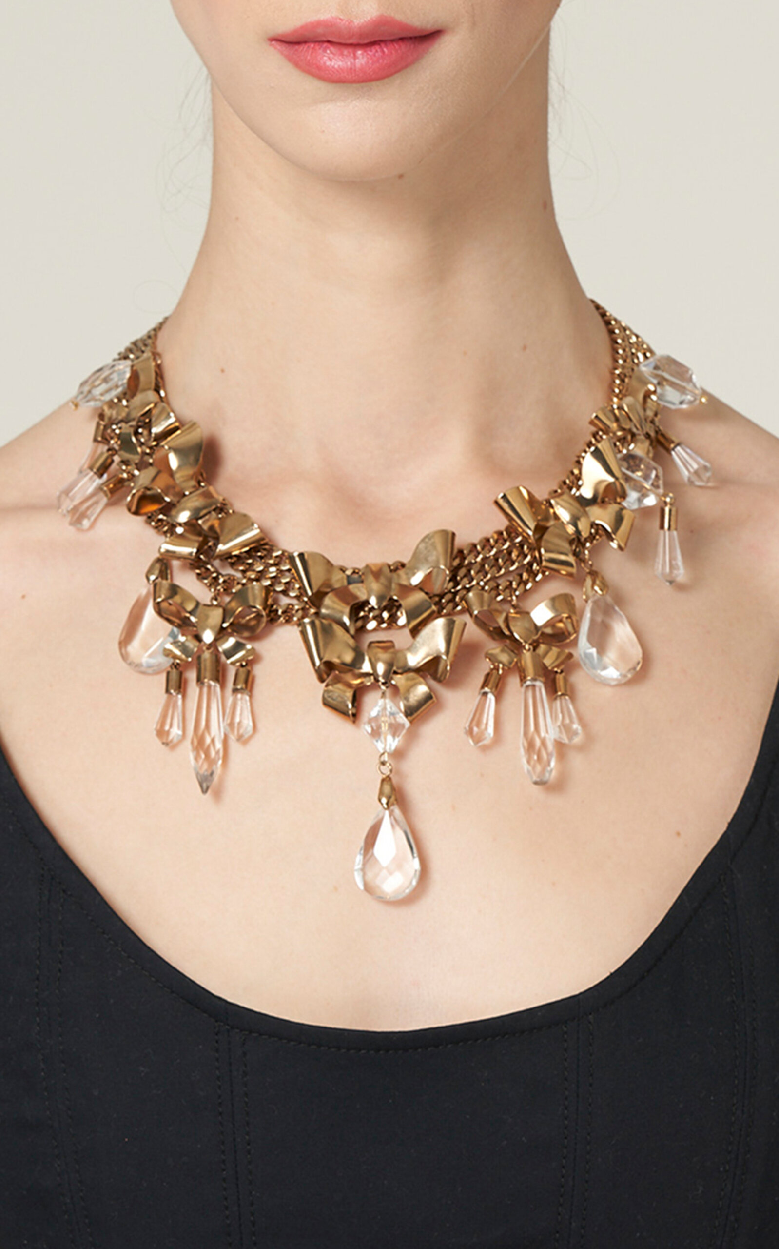 Carolina Herrera - Women's Bow & Bead Necklace - Gold - OS - Only At Moda Operandi - Gifts For Her