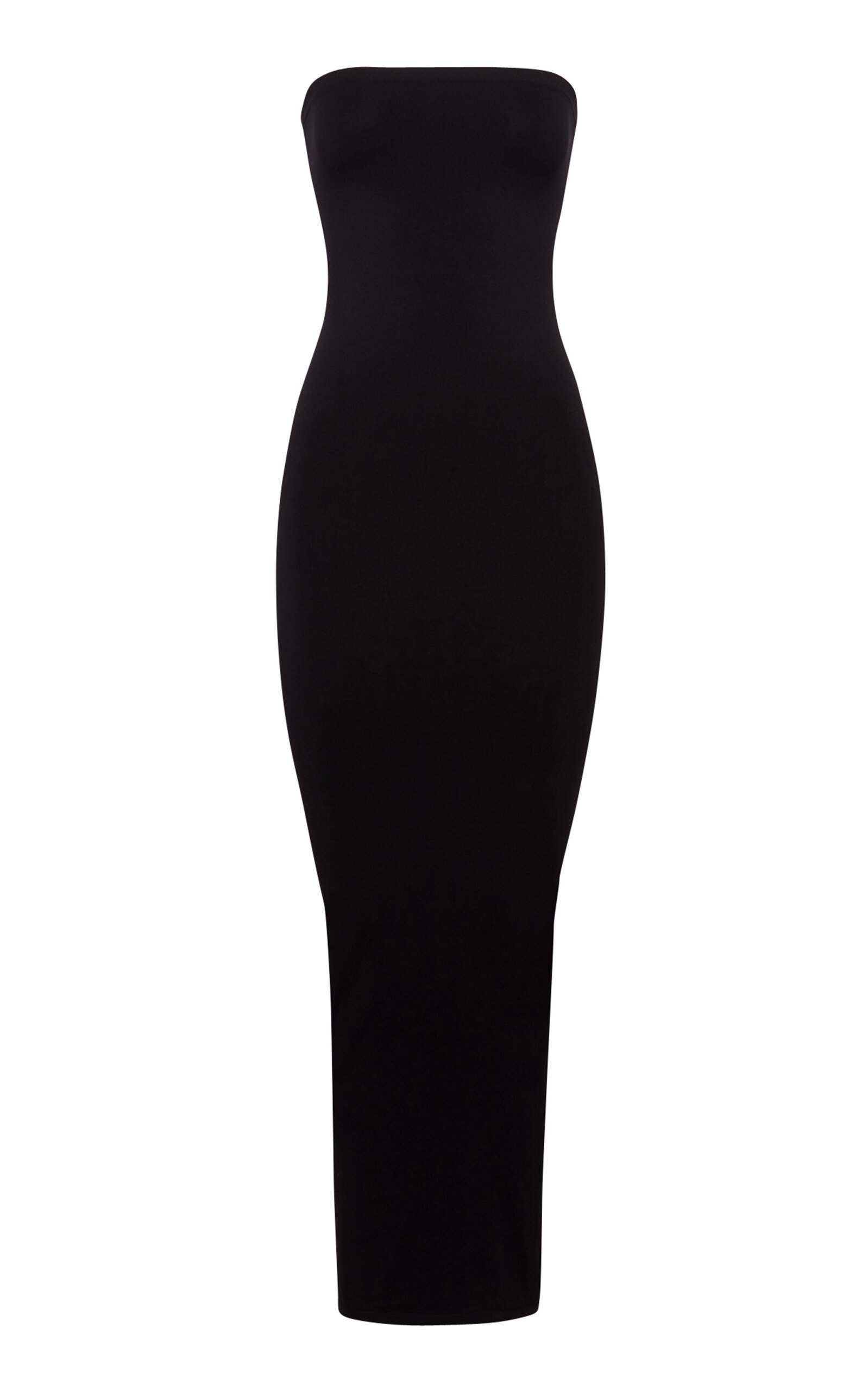 Shop Wolford Fatal Strapless Jersey Maxi Dress In Black
