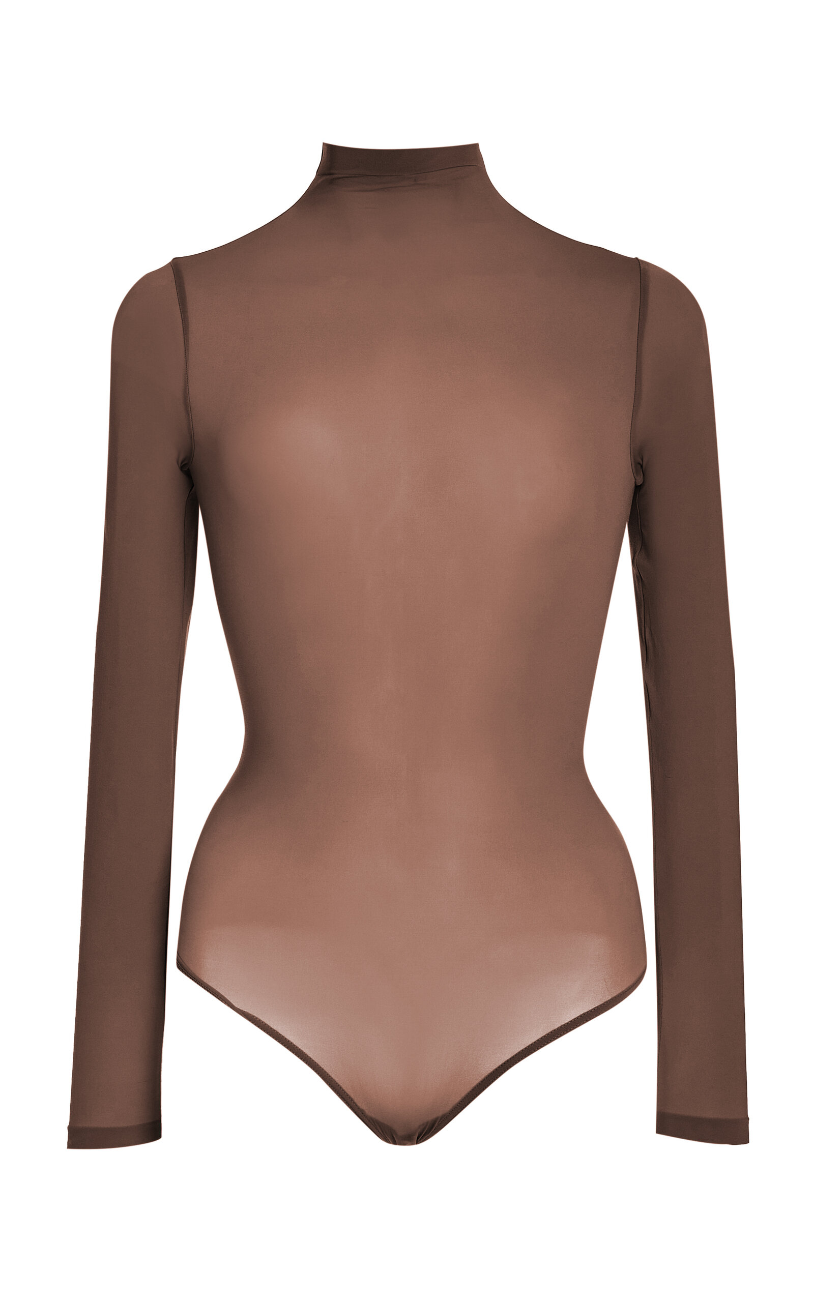 Wolford Buenos Aries Jersey String Bodysuit In Brown