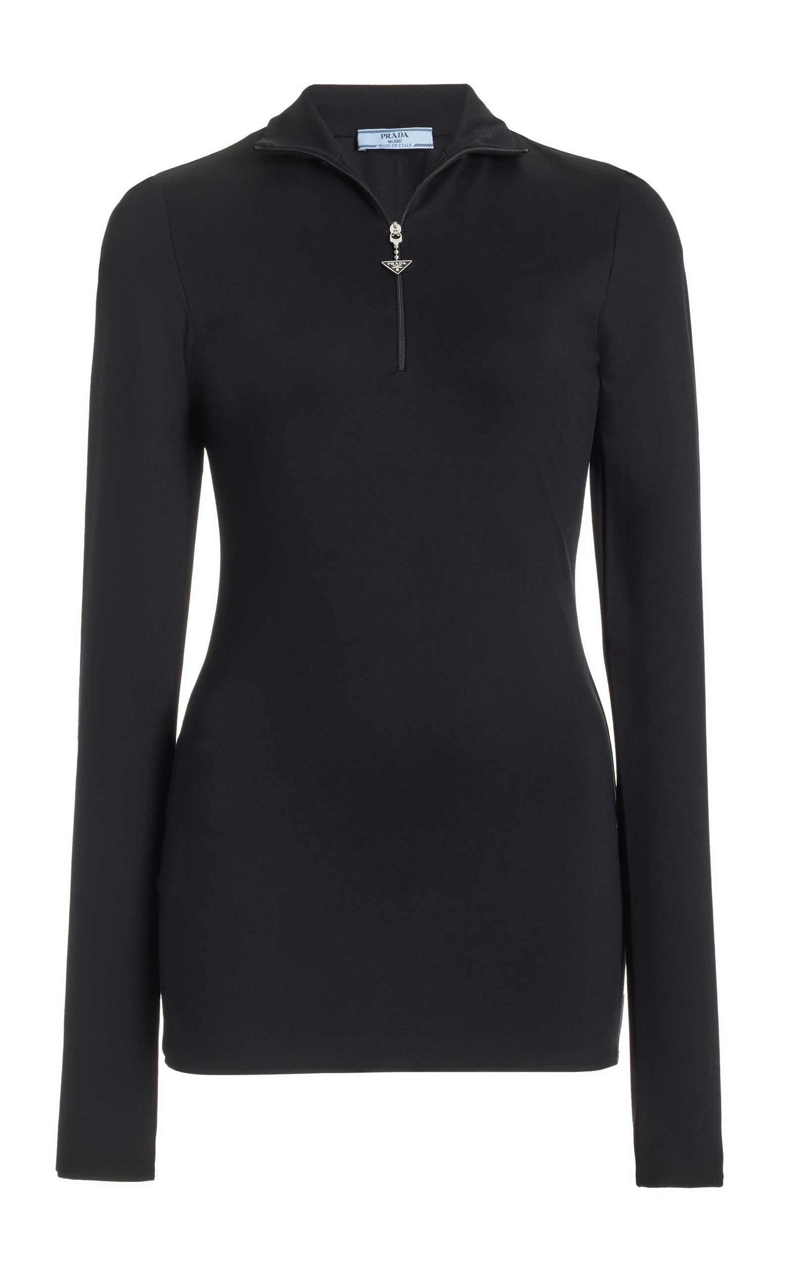 Prada Stretch-jersey Top In Black